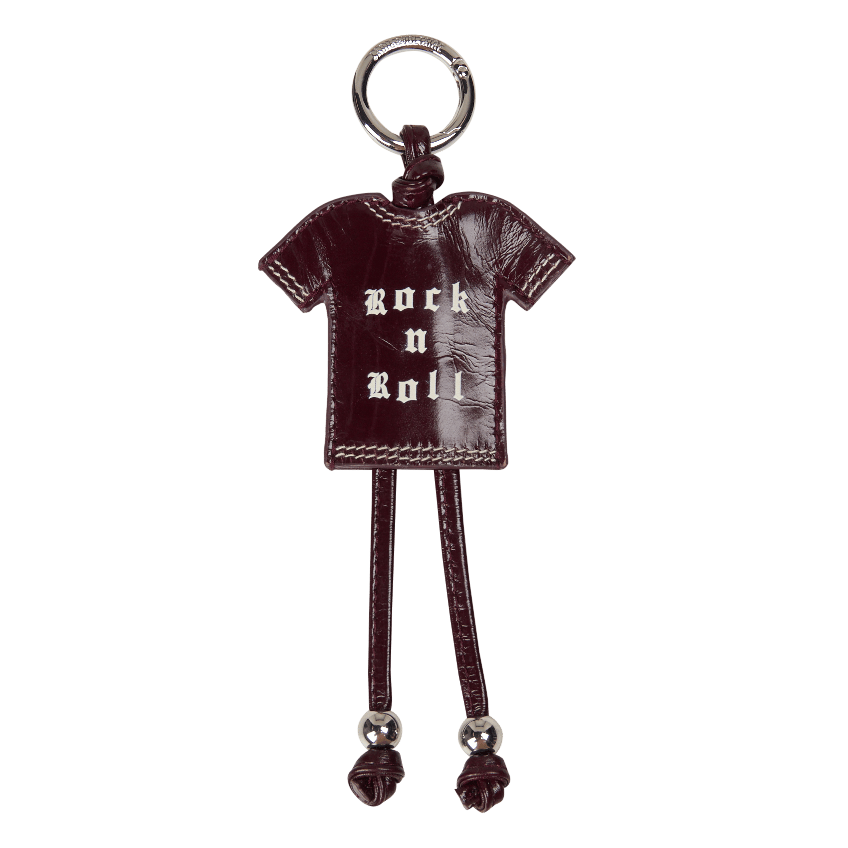 T-shirt-sleutelhanger van leer keyring ZADIG&VOLTAIRE Paars