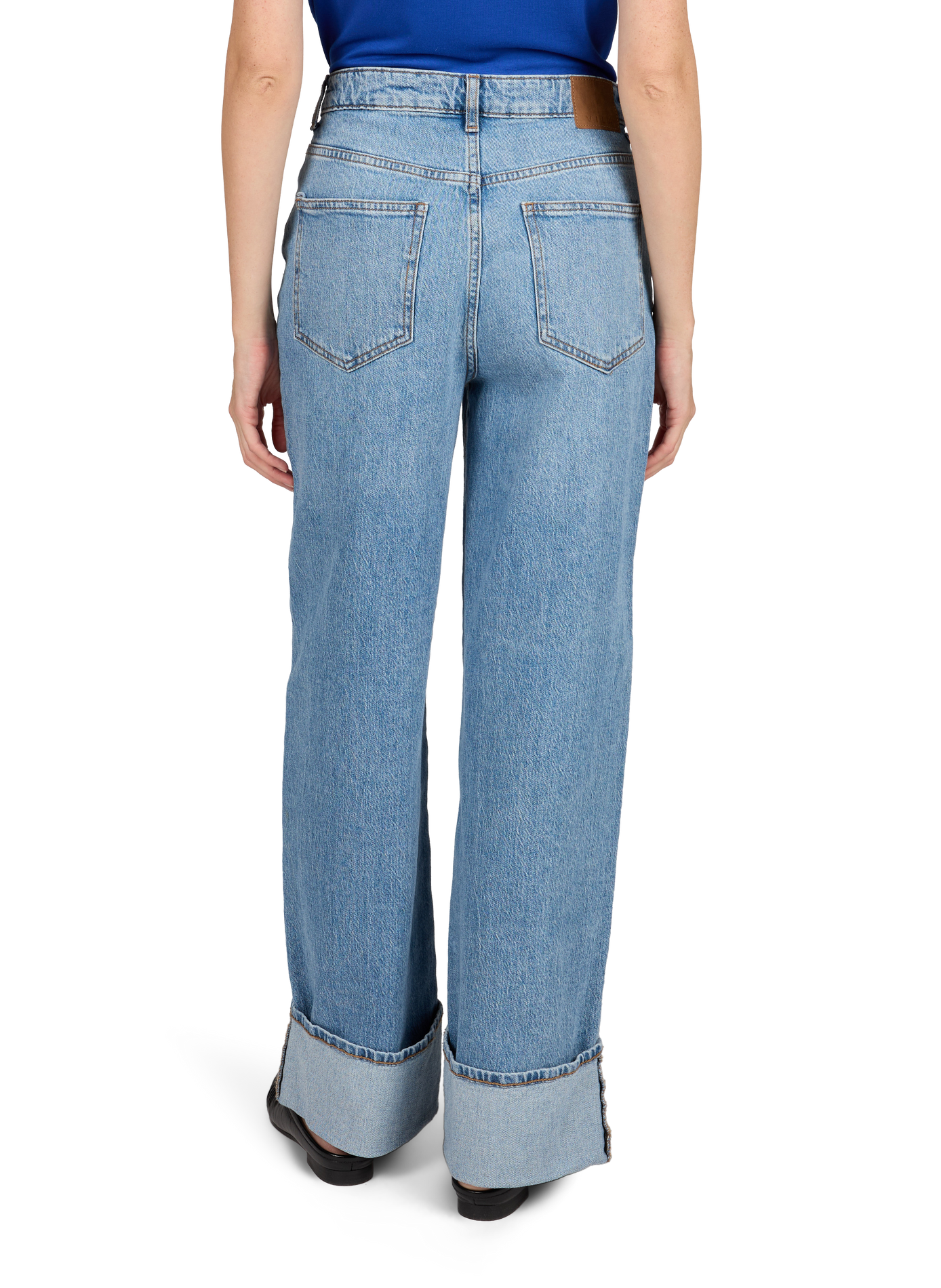 Wide cotton jeans  VILA Blue