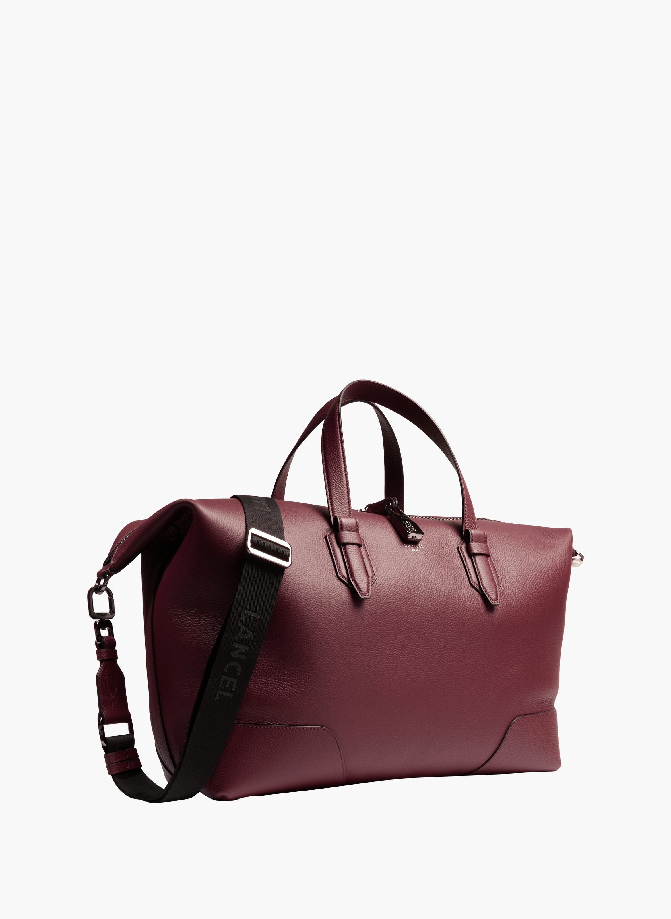 Sac weekend zippé charlie de lancel en cuir LANCEL Violet