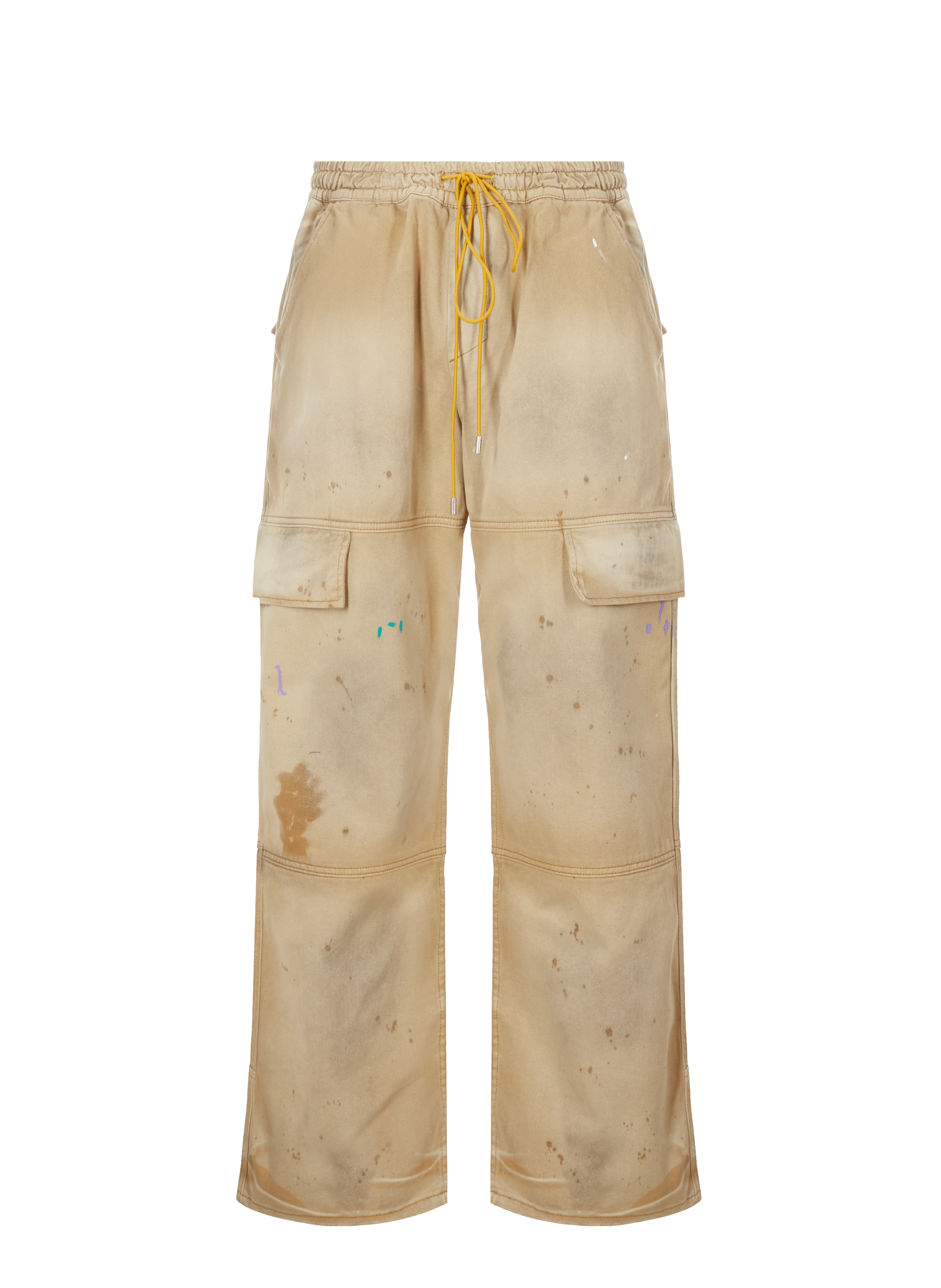 Cargo pants with splatter details RHUDE Beige