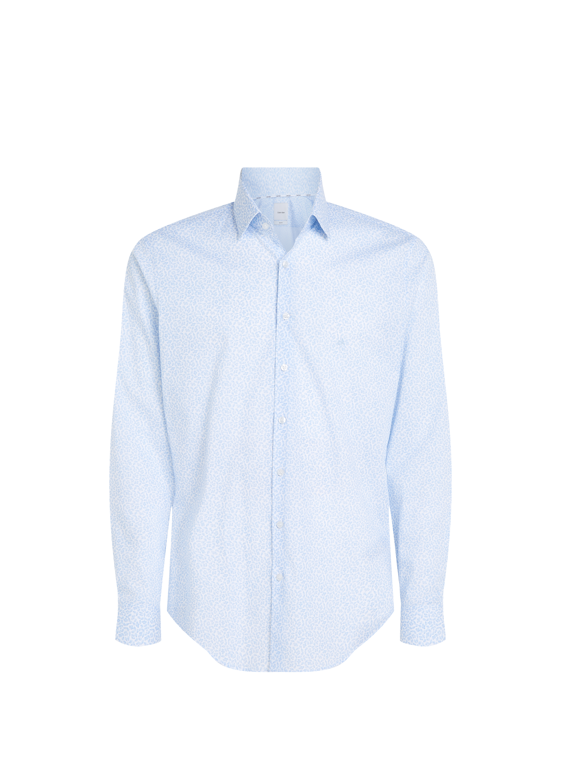 Chemise slim imprimée en coton  CALVIN KLEIN Bleu