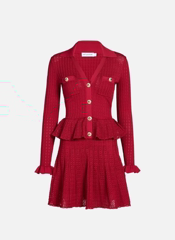 Robe Pointelle en maille  SELF PORTRAIT Robe Pointelle en maille  SELF PORTRAIT