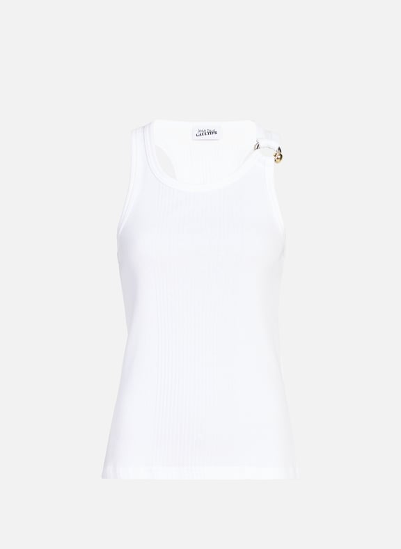 Cotton Tank Top White by JEAN PAUL GAULTIER JEAN PAUL GAULTIER Cotton Tank Top White
