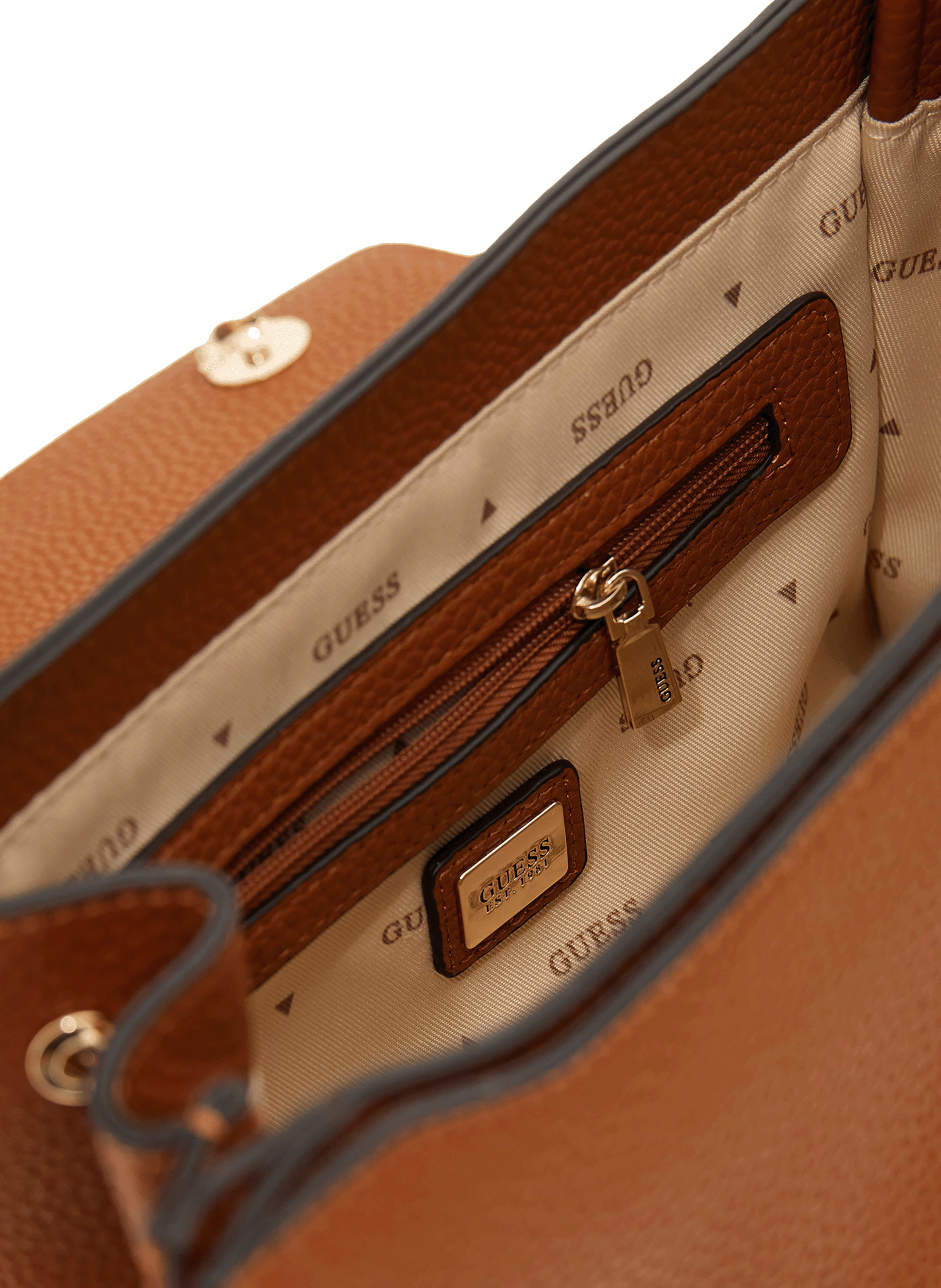 Calista Handbag GUESS Brown