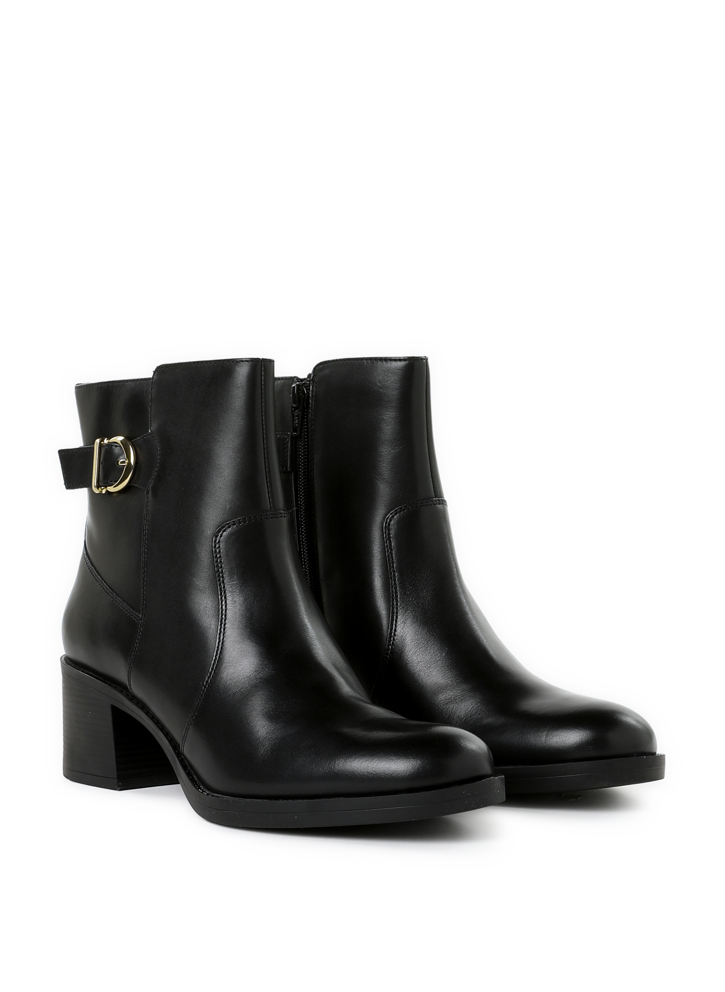 Serilda leather ankle boots GEOX Black