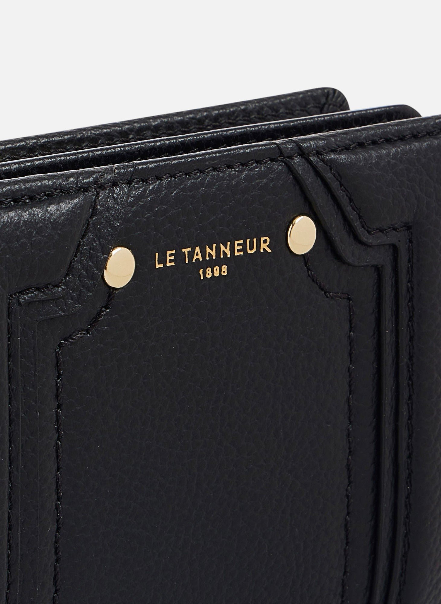 Petit portefeuille ella en cuir grainé LE TANNEUR Noir