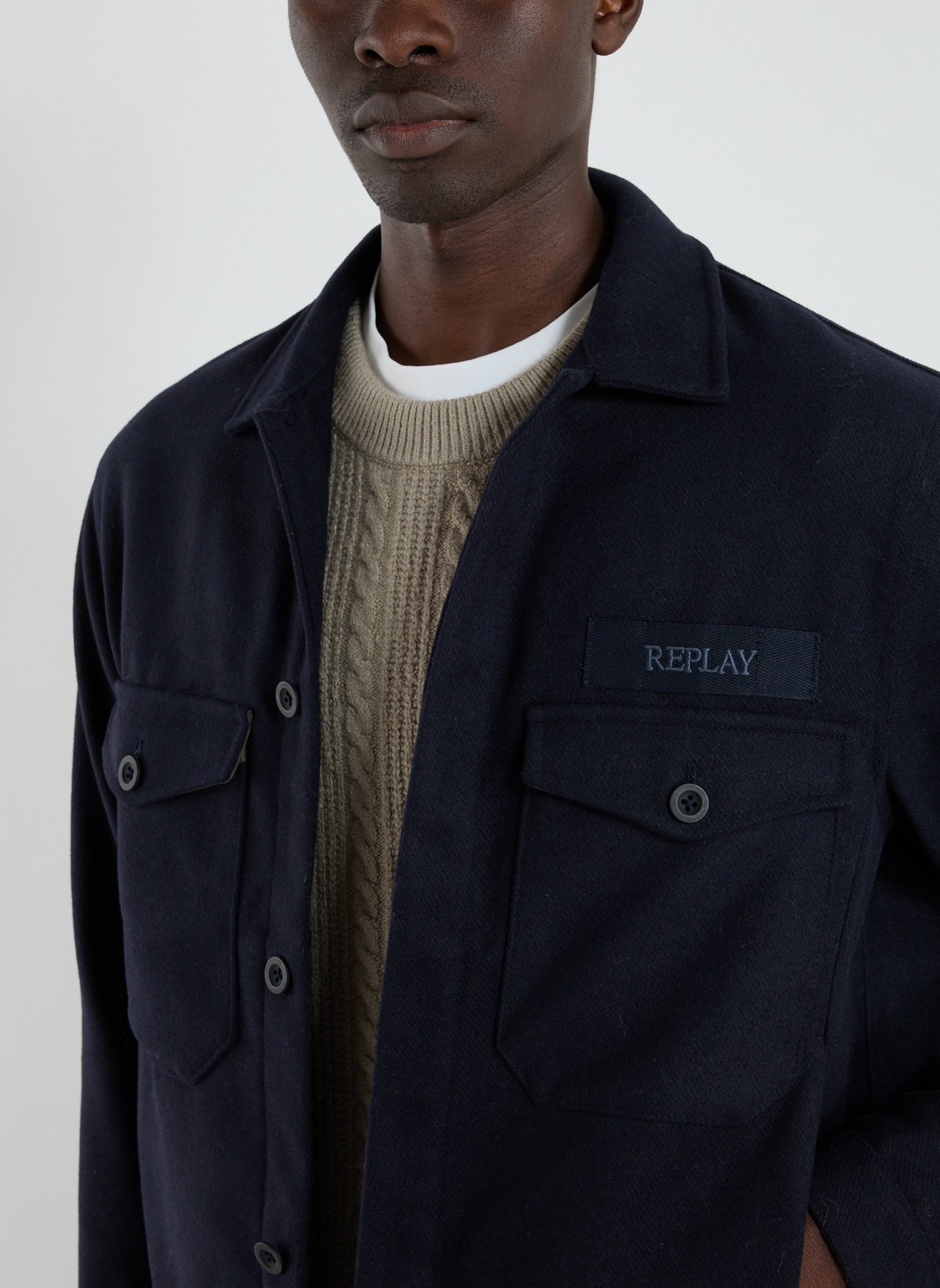 Veste chemise unie REPLAY Bleu