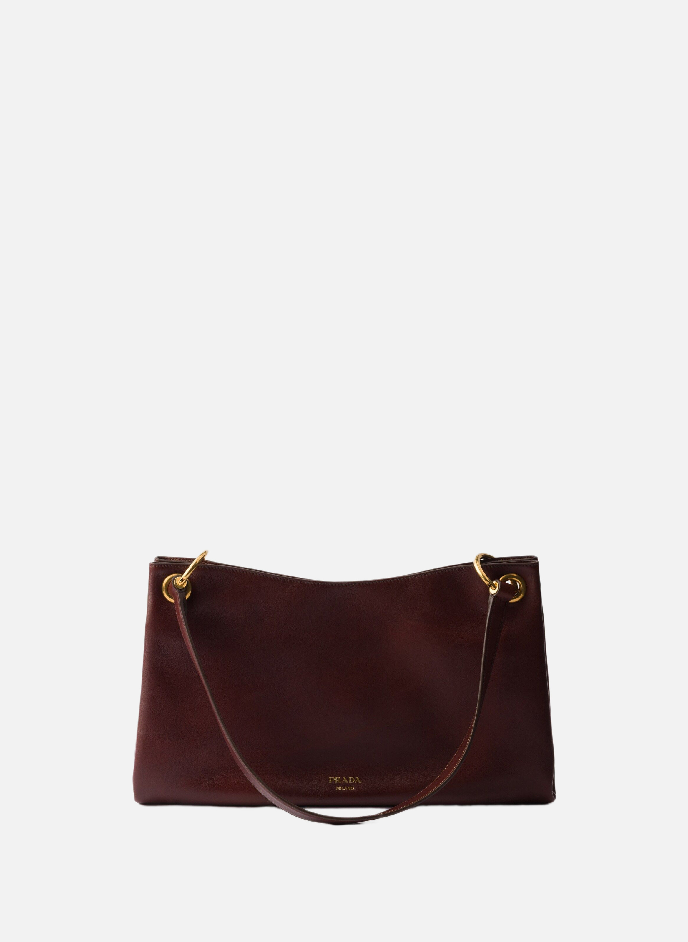Grand sac porté épaule prada etude en cuir PRADA Marron