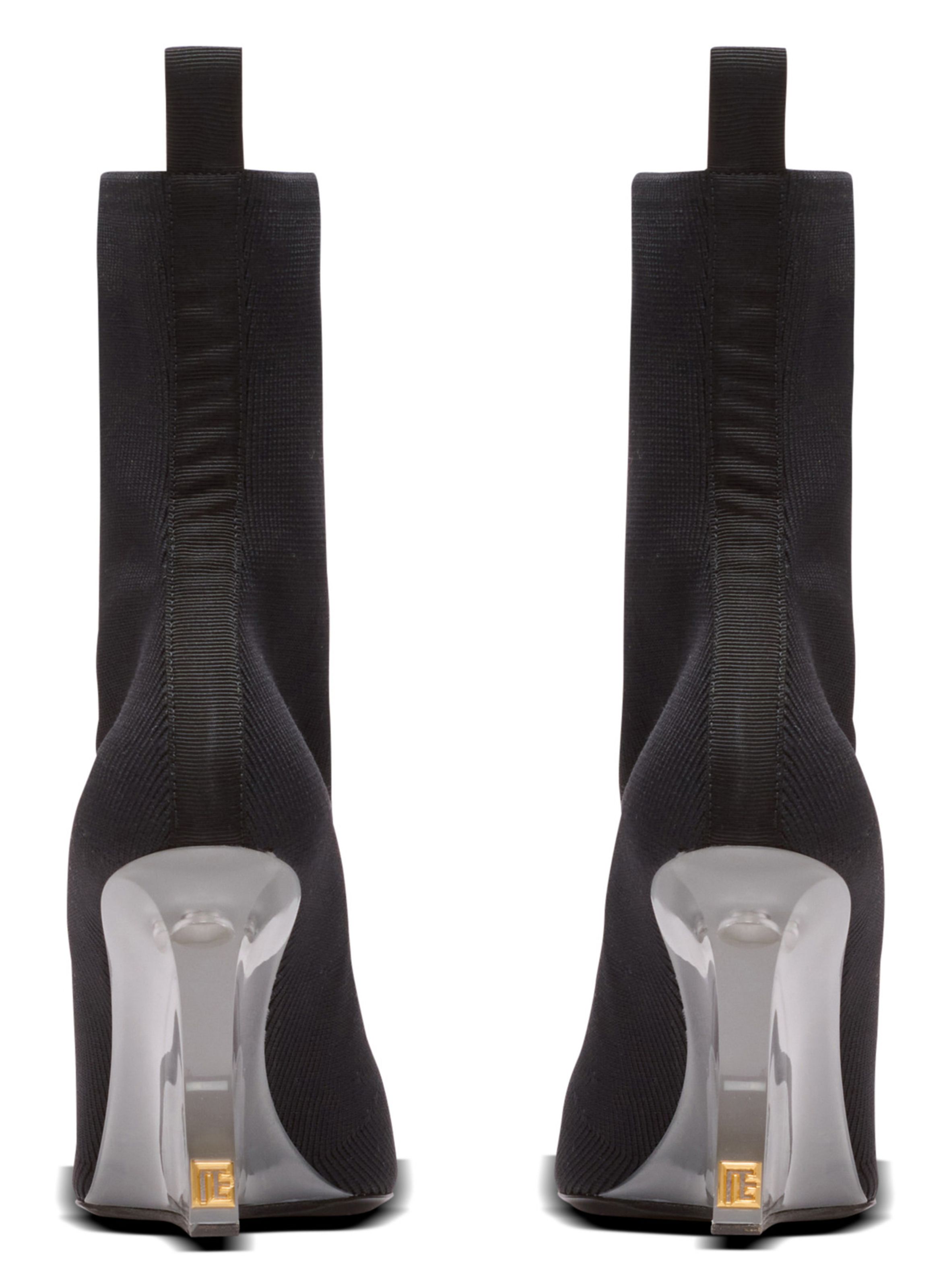 Bottines wedge en maille BALMAIN Noir