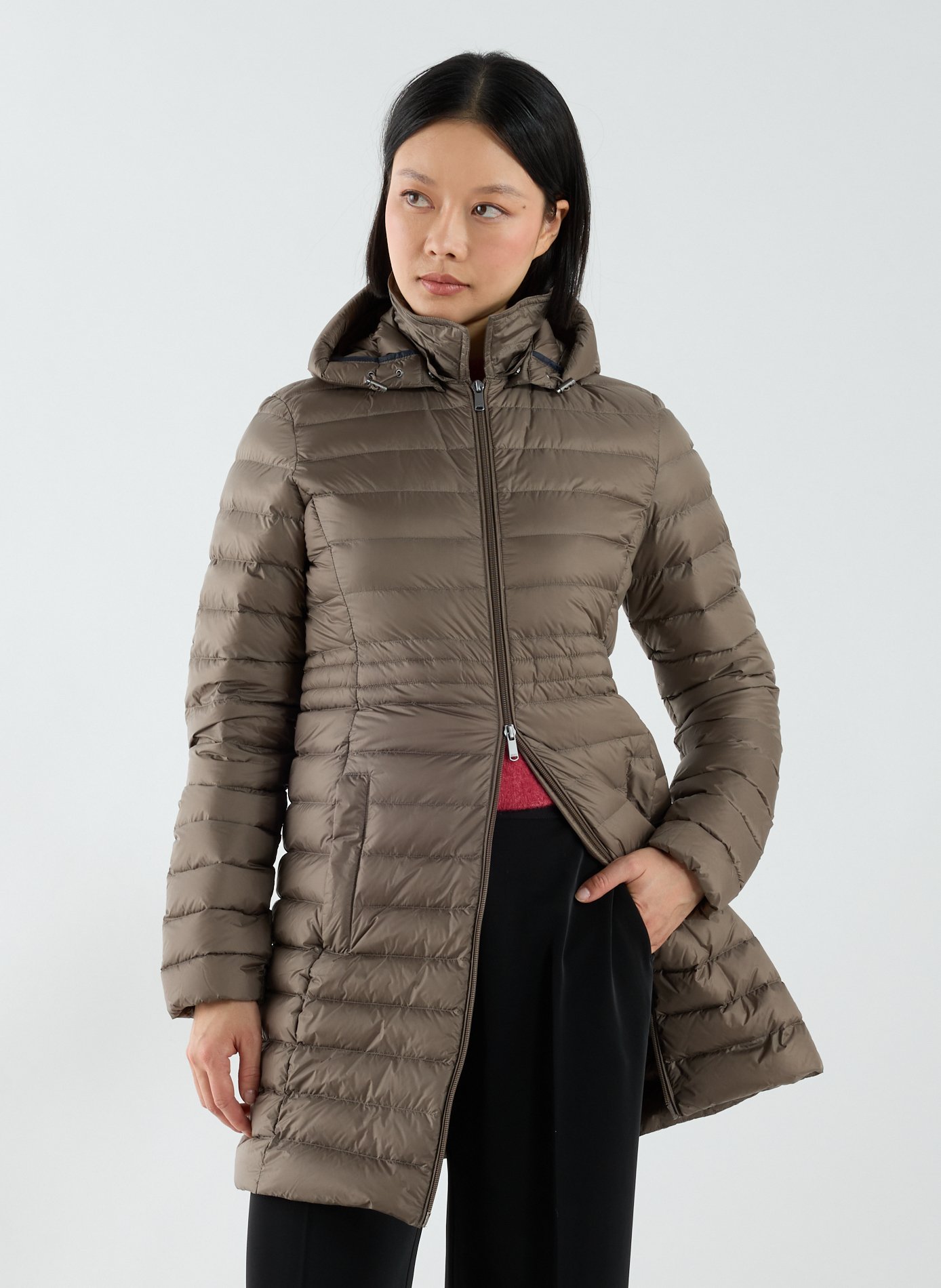 Long padded down jacket JOTT Grey