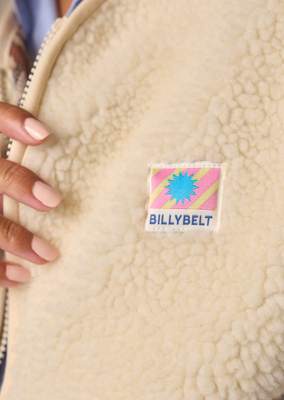 Veste sherpa zippée sans manches BILLYBELT Beige