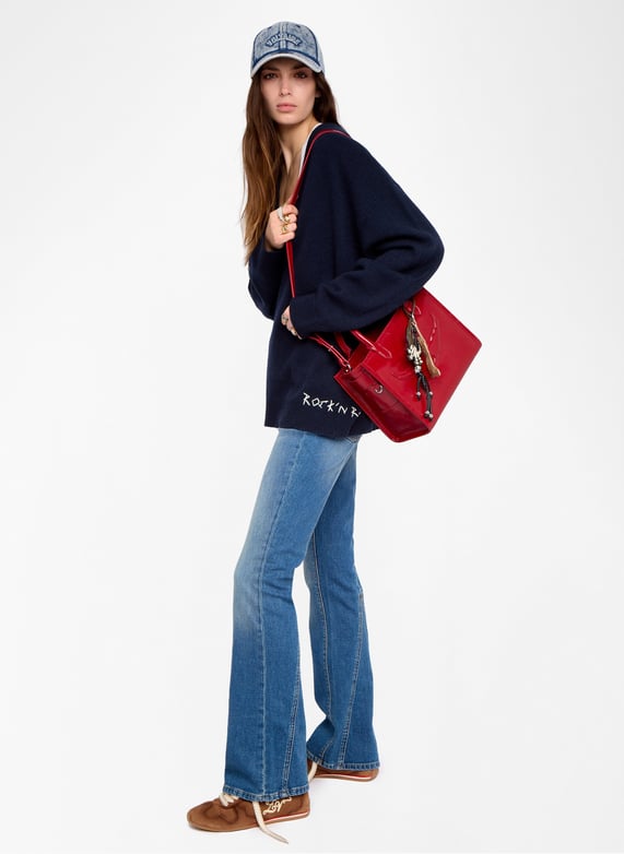 Angel Rouhe Sac bandoulière en cuir angel Rouge Zadig&Voltaire - Femme | Printemps.com