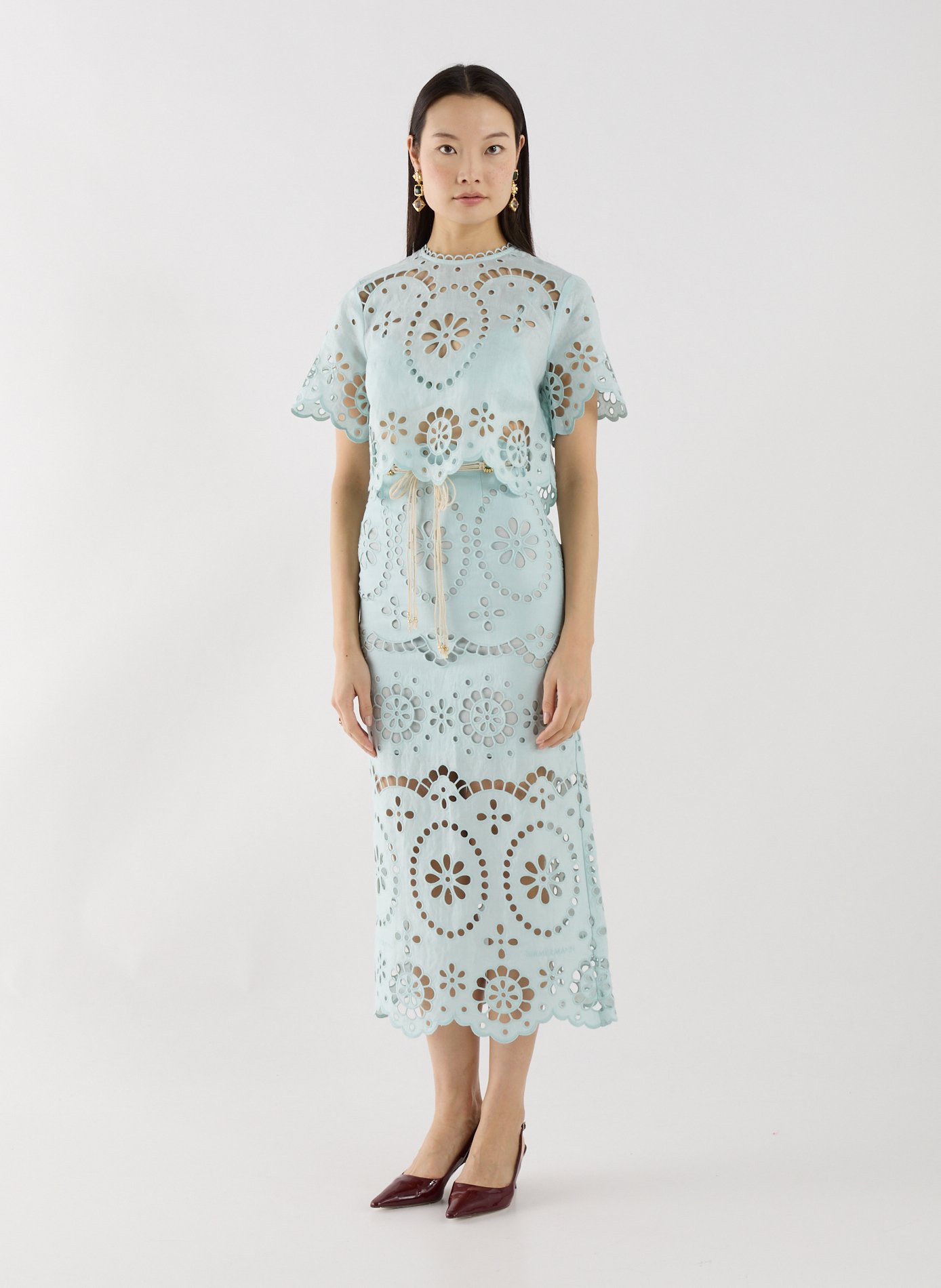 Floral maxi skirt ZIMMERMANN Blue