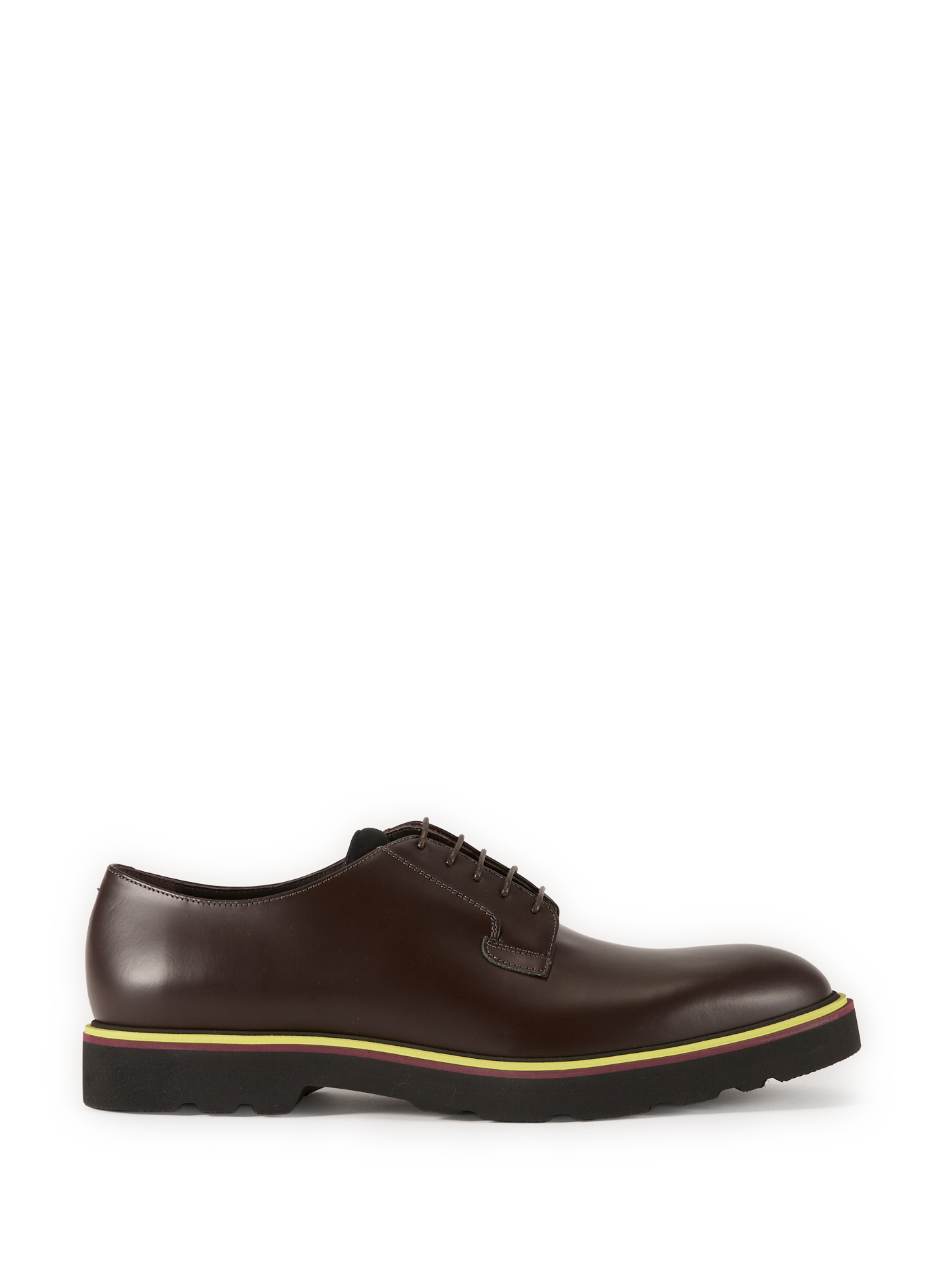 Derbies Ras en cuir lisse PAUL SMITH Marron
