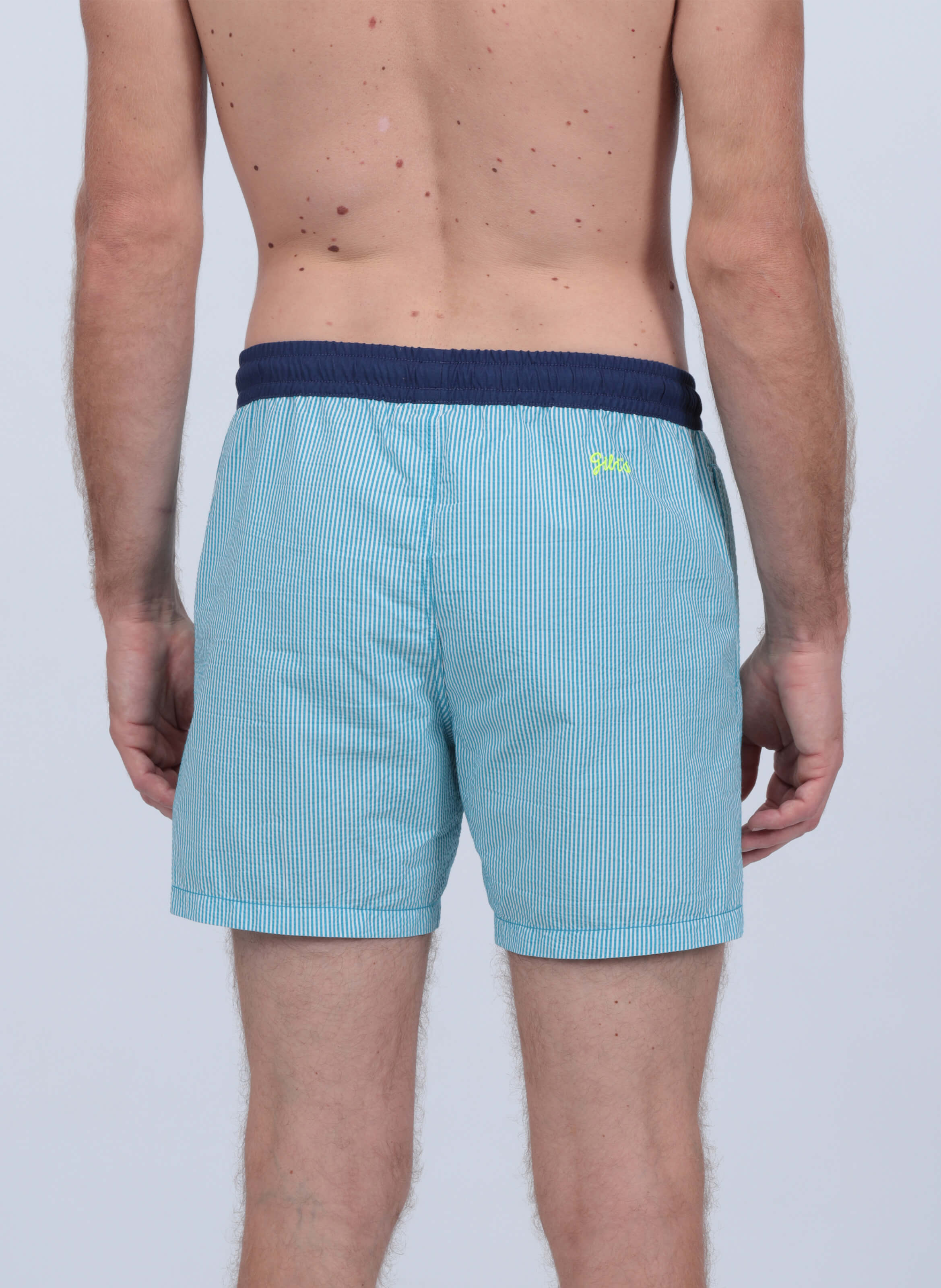 Short de bain  -  seersucker GILI'S Bleu