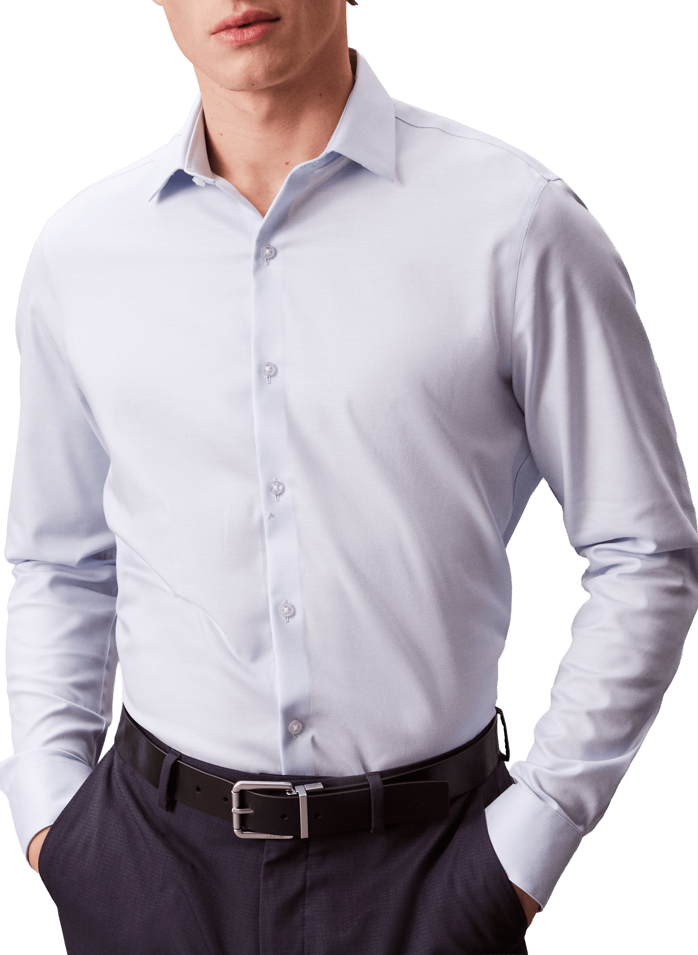 Chemise en coton mélangé CALVIN KLEIN Bleu