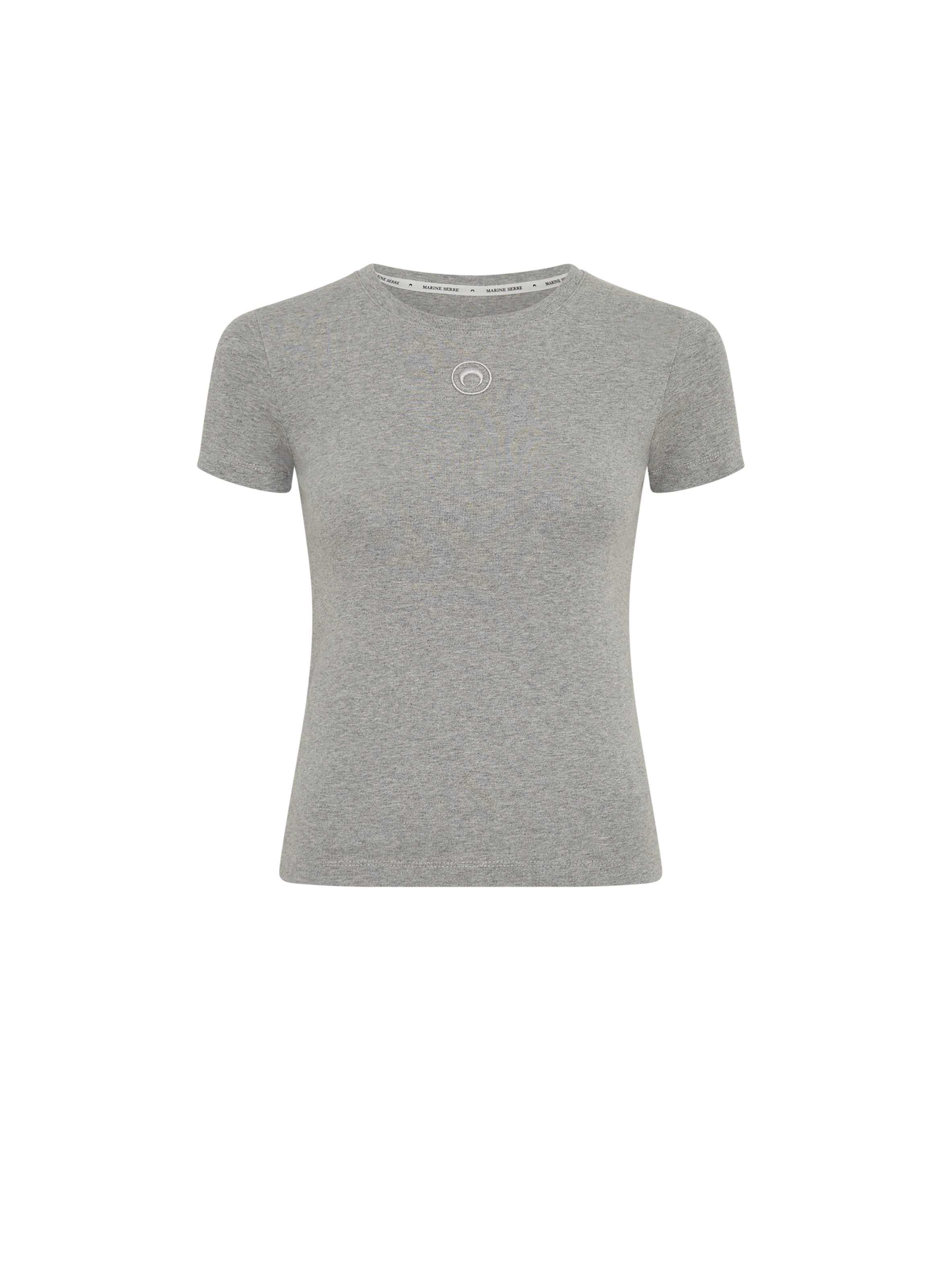 T-shirt logo moon en jersey côtelé baby fit MARINE SERRE Gris