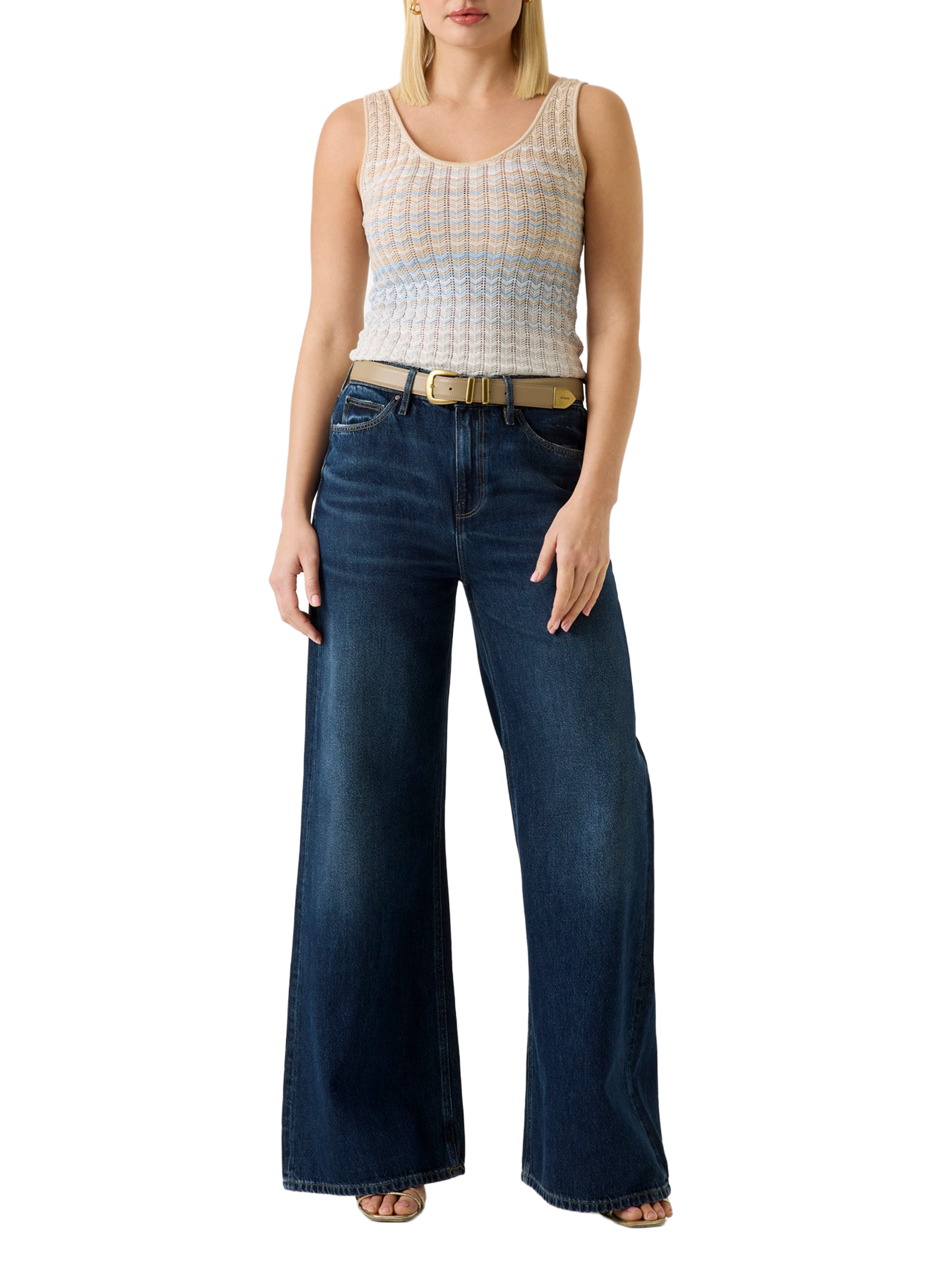 Sequined knit top GUESS Multicolour