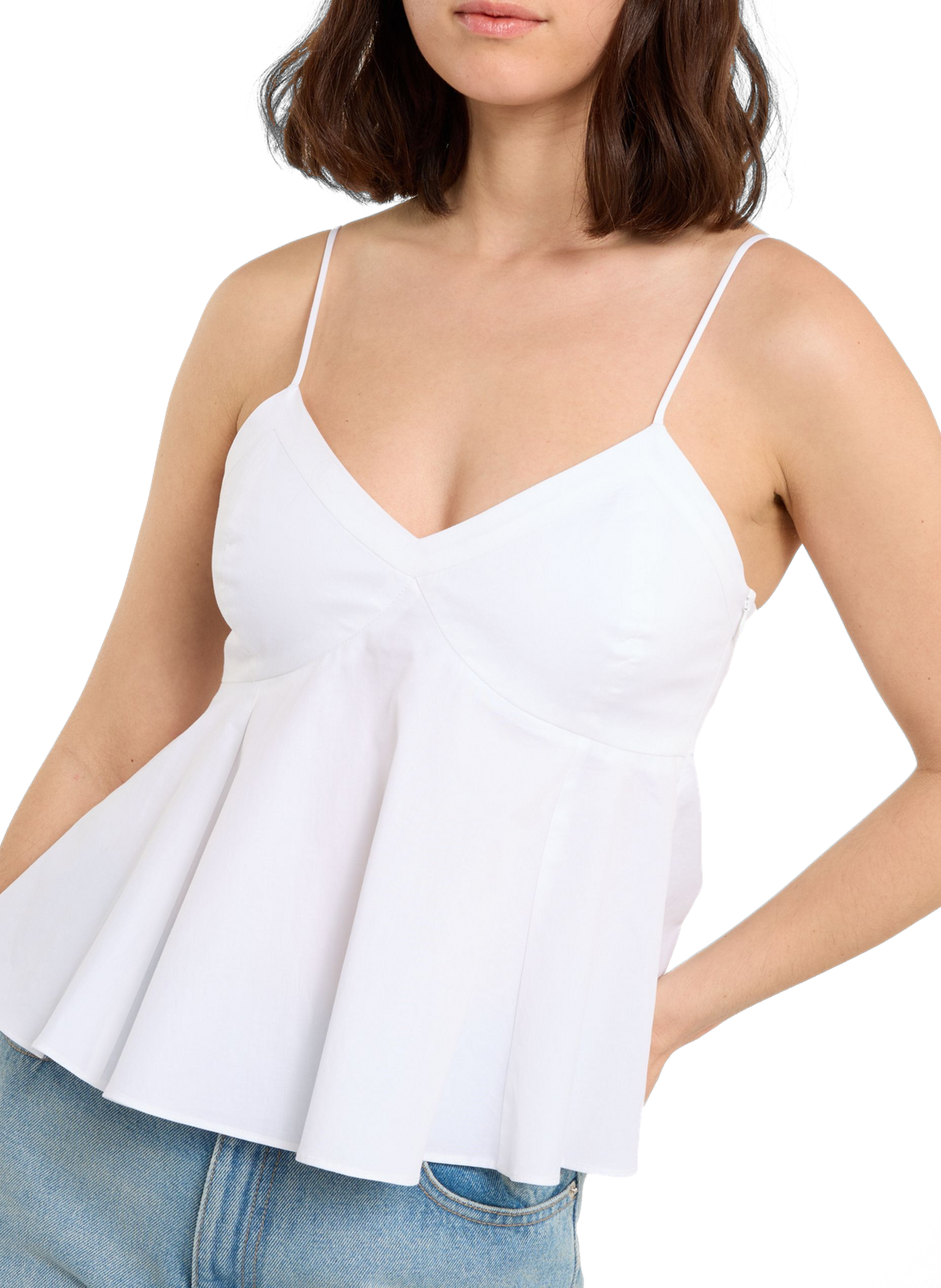 Top Aplum en coton mélangé SAISON 1865 Blanc