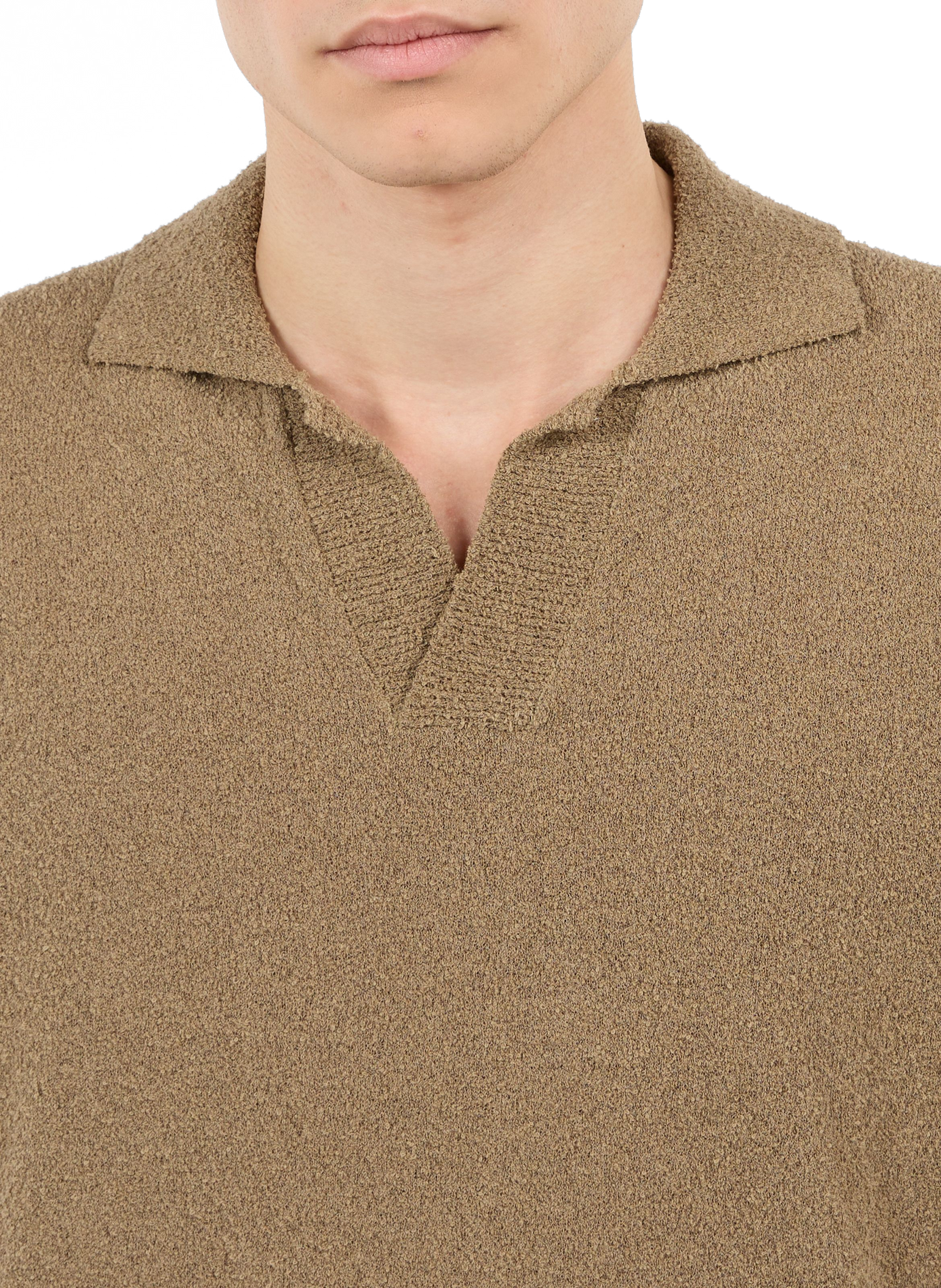 Short-sleeved blended cotton Hula polo SAISON 1865 Khaki