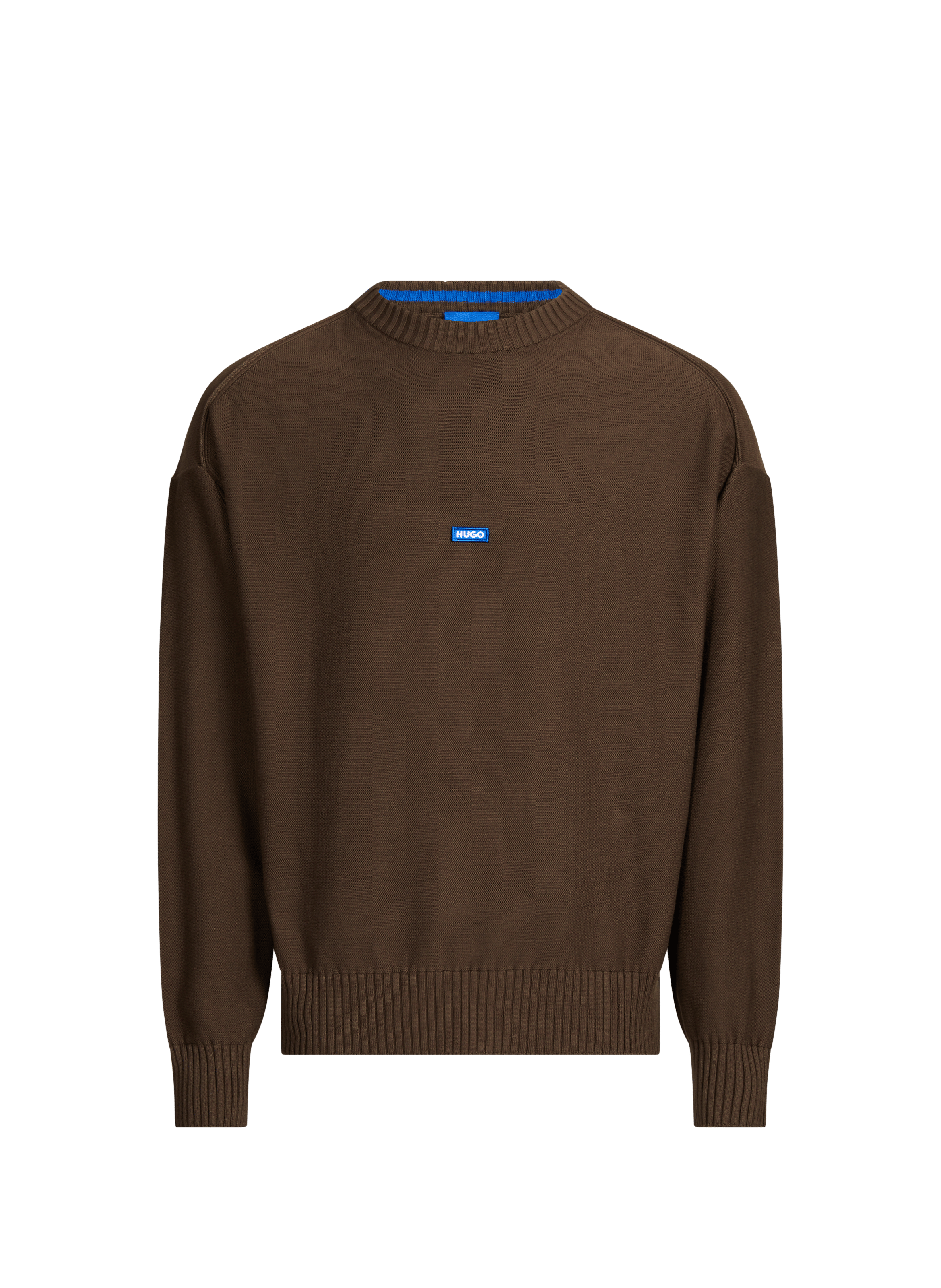 Cotton jumper HUGO BLUE Brown