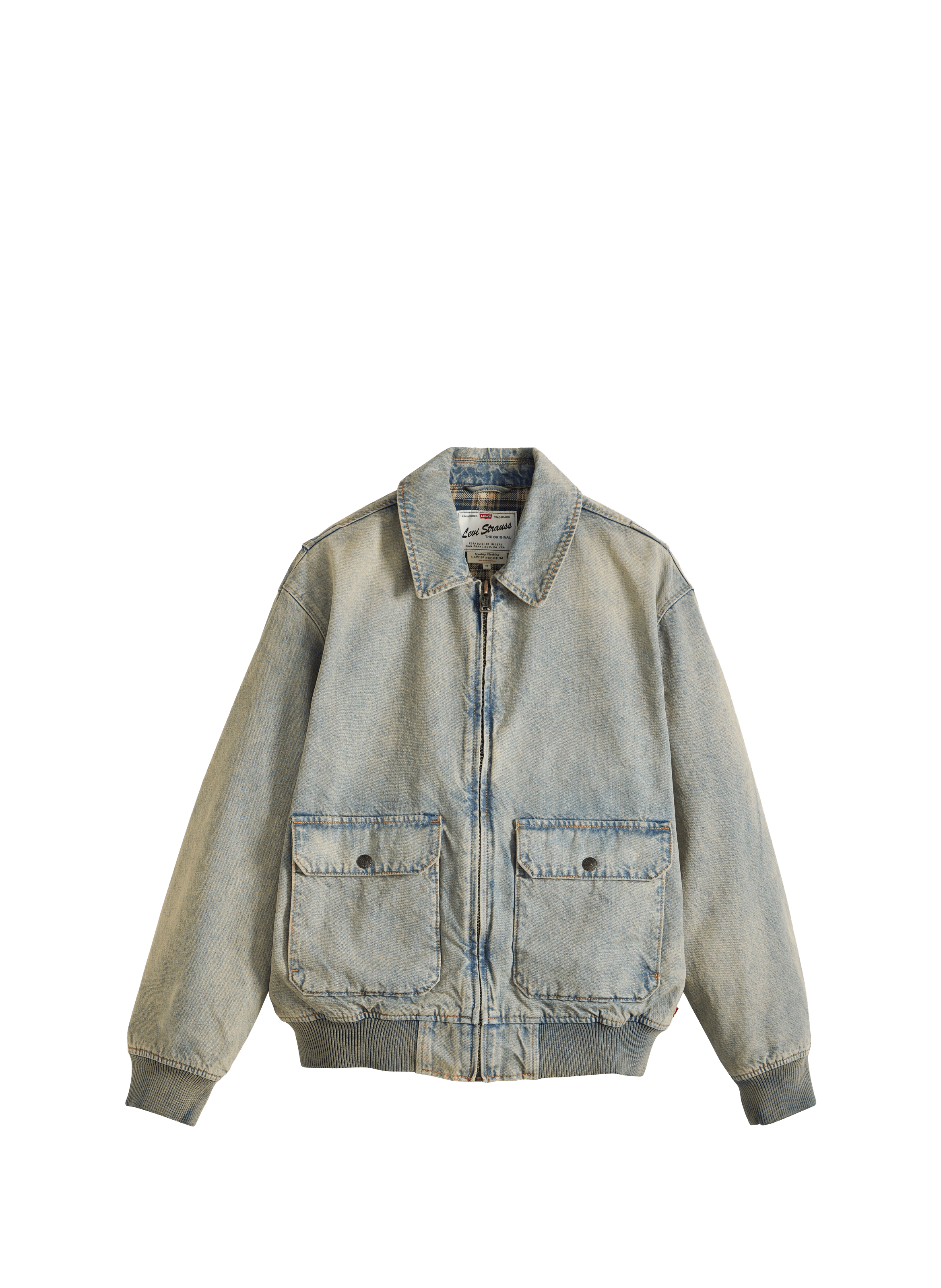 Veste droite en denim de coton  LEVI'S Bleu