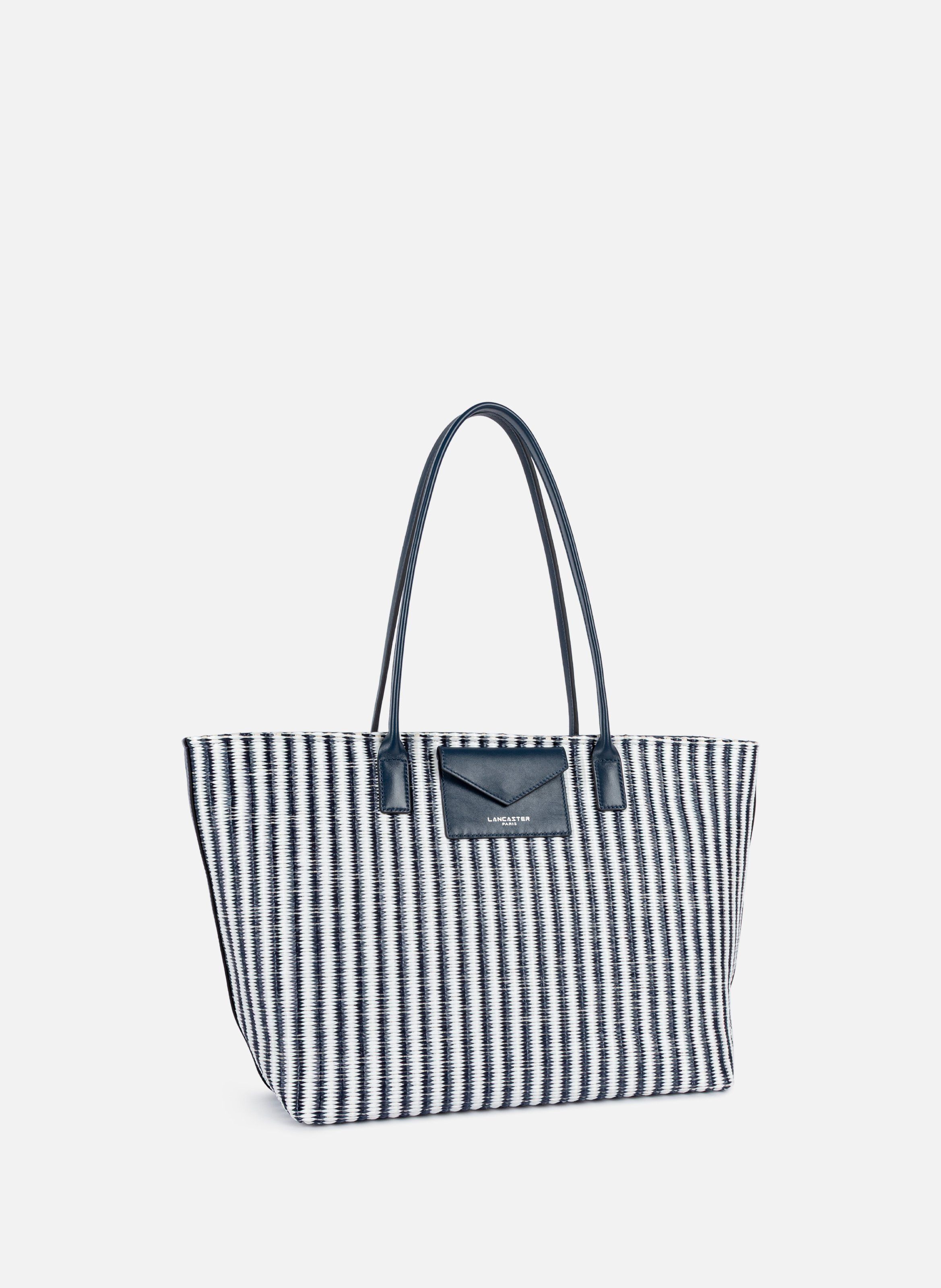 Sac cabas épaule - kba marinière osier LANCASTER Blue
