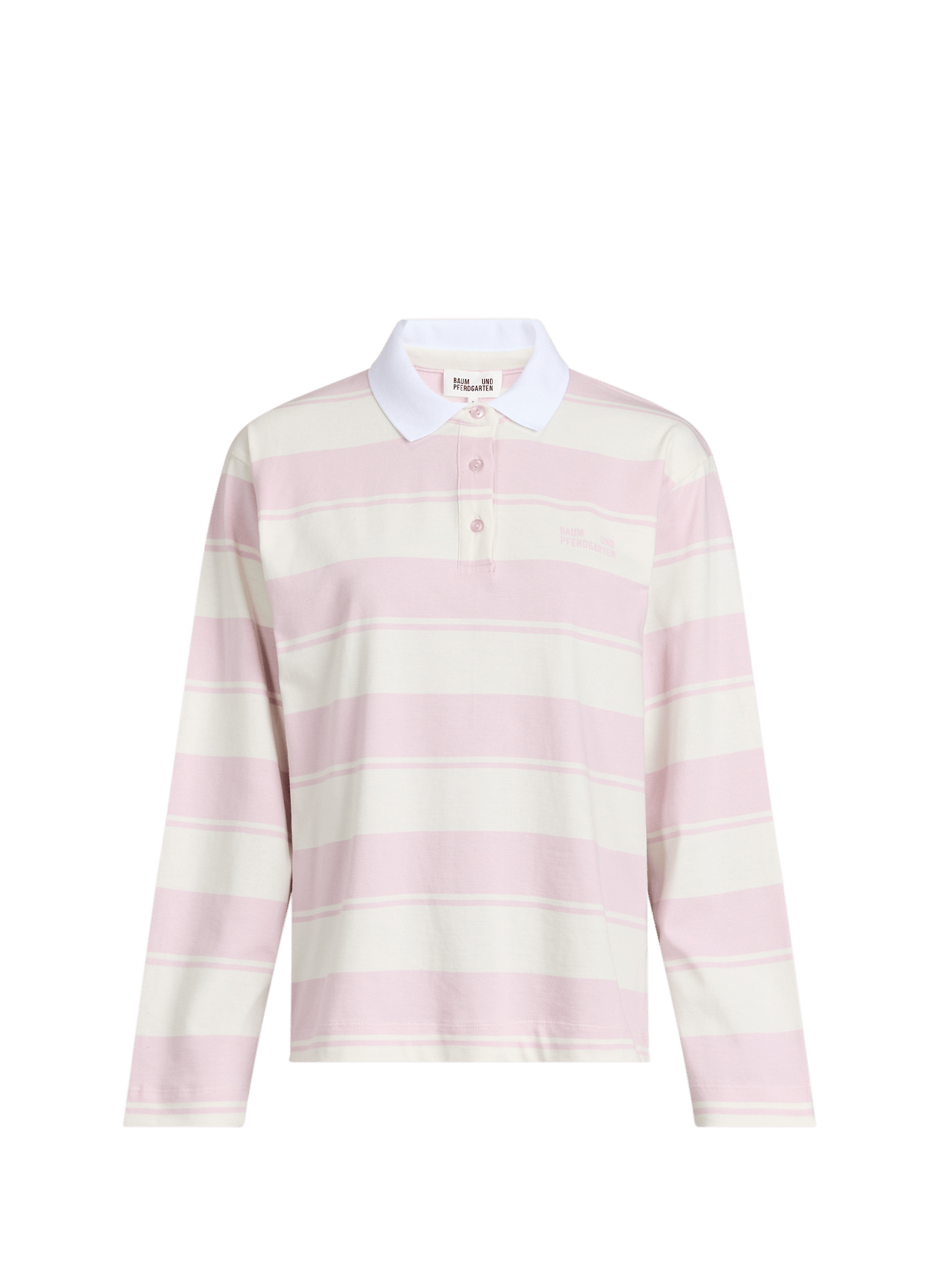 Polo manches longues à rayures BAUM UND PFERDGARTEN Rose