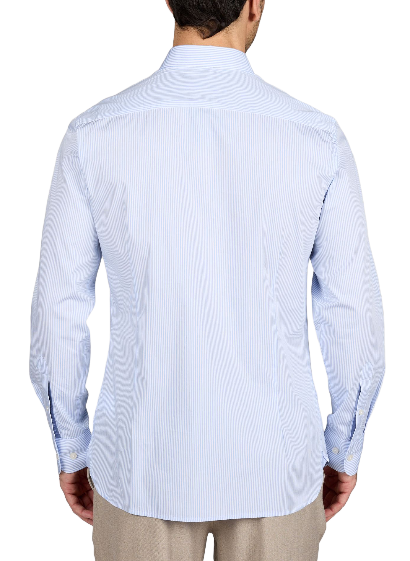 Chemise droite à rayures en coton HACKETT Bleu