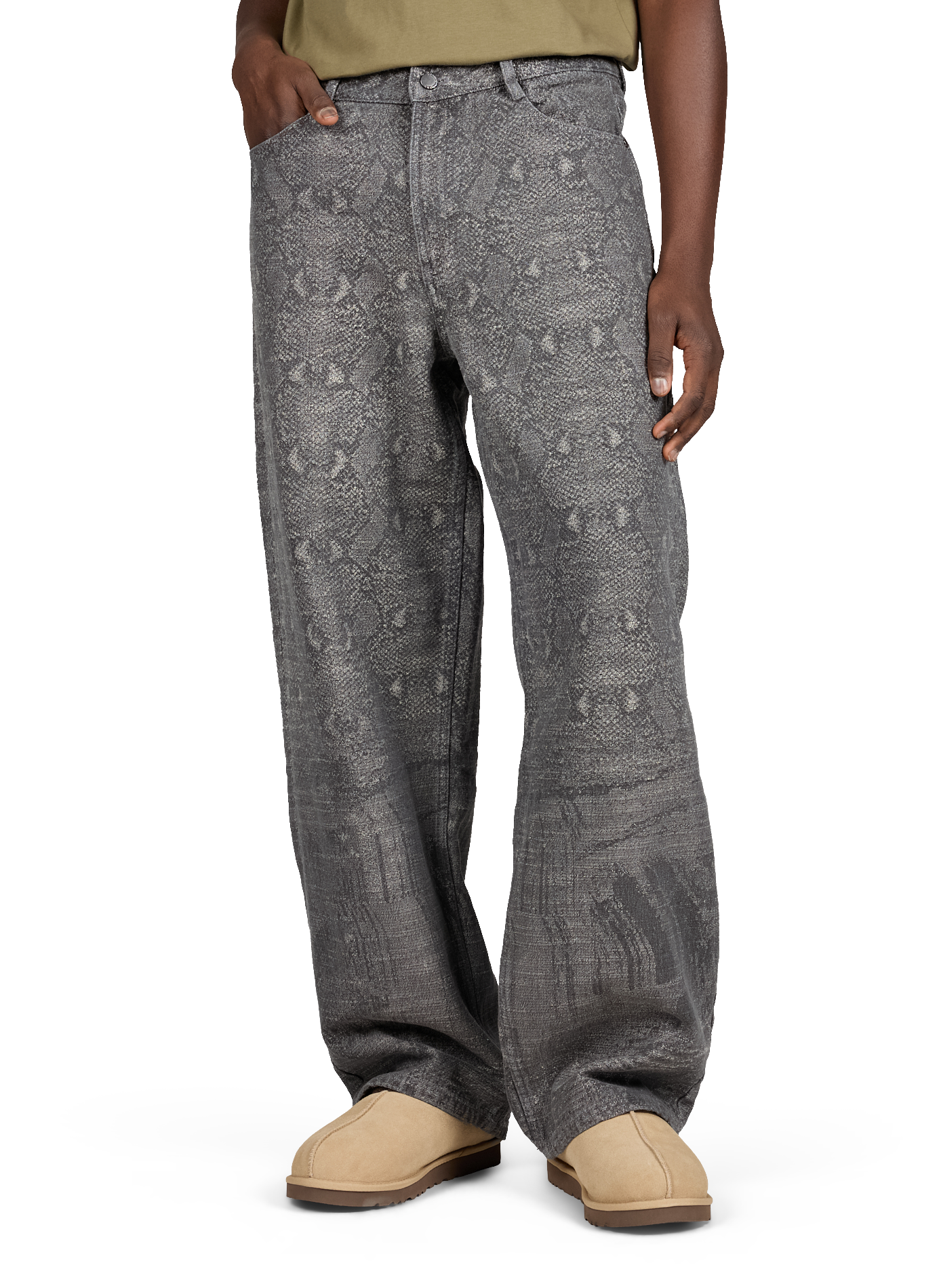 Wijde broek van gemengd katoen DAILY PAPER Blauw