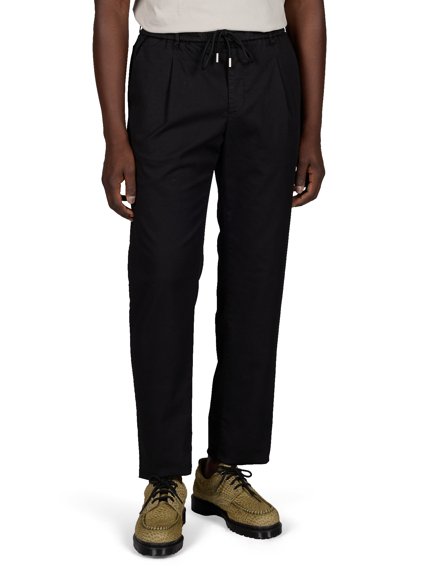 Loose-Fit Cotton Blend Trousers REPLAY Black