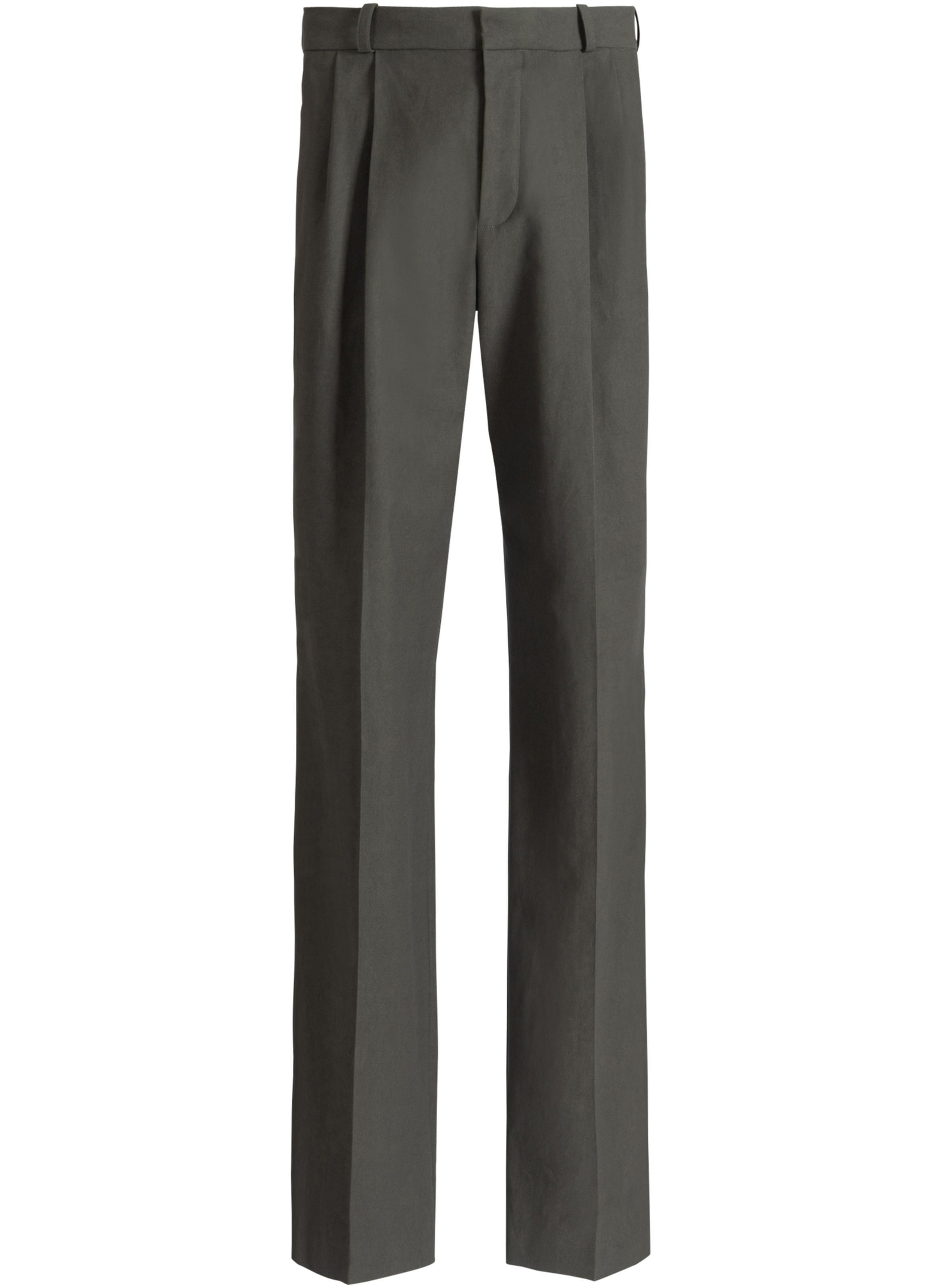 Pantalon en sergé de coton BALMAIN Vert