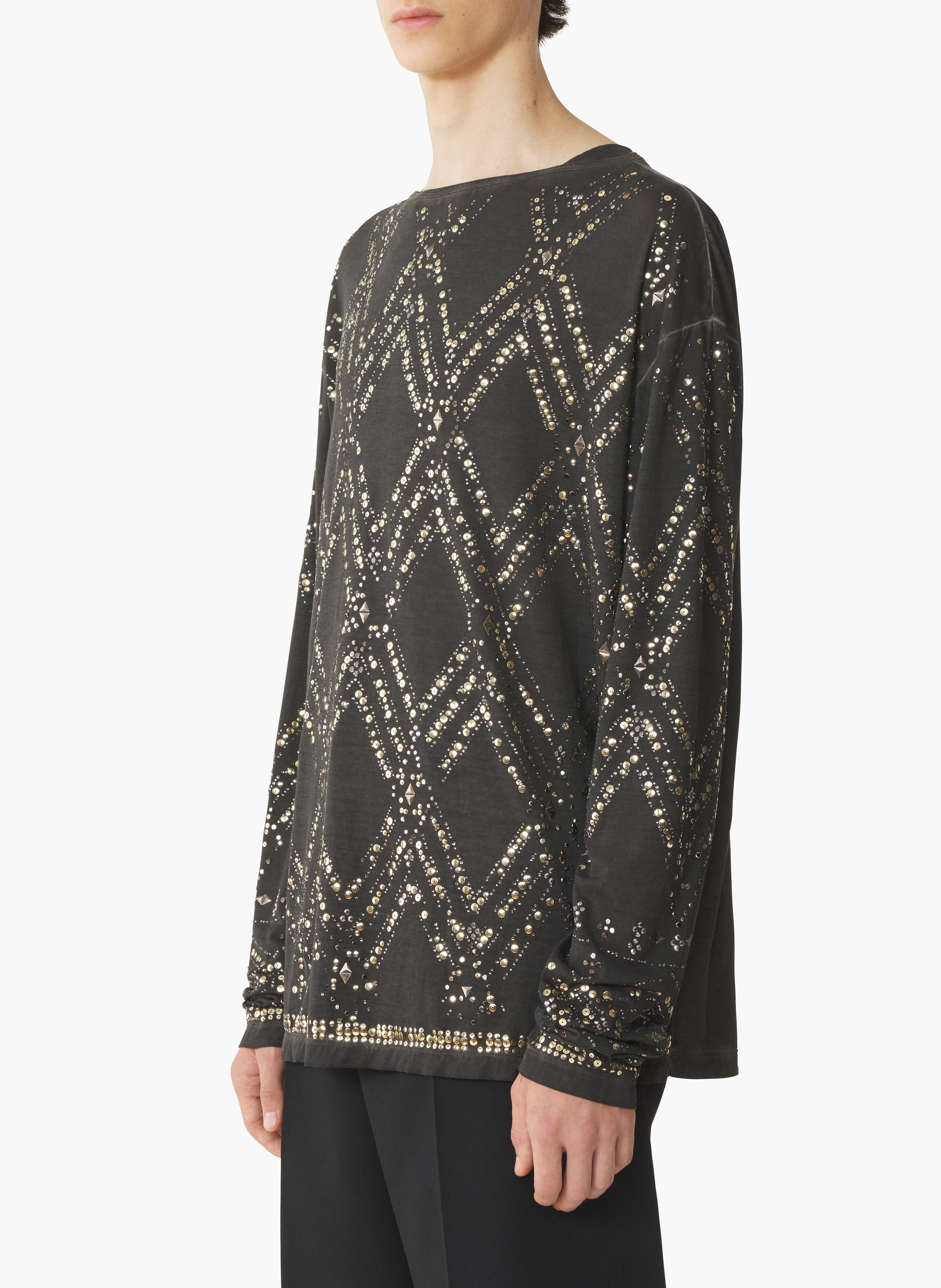 Haut à sequins et perles LANVIN Noir