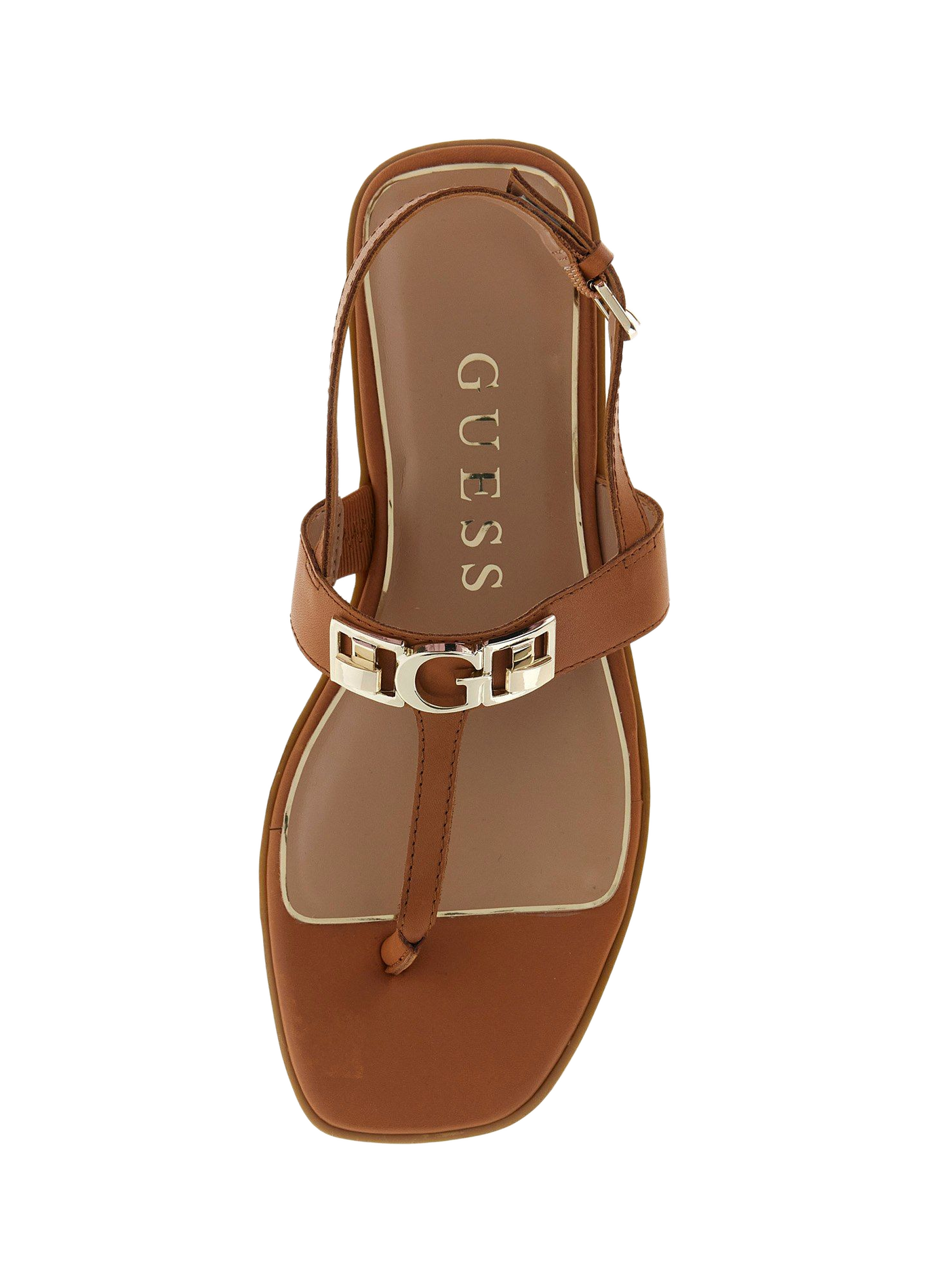 Sandali Ramiry in pelle GUESS Marrone