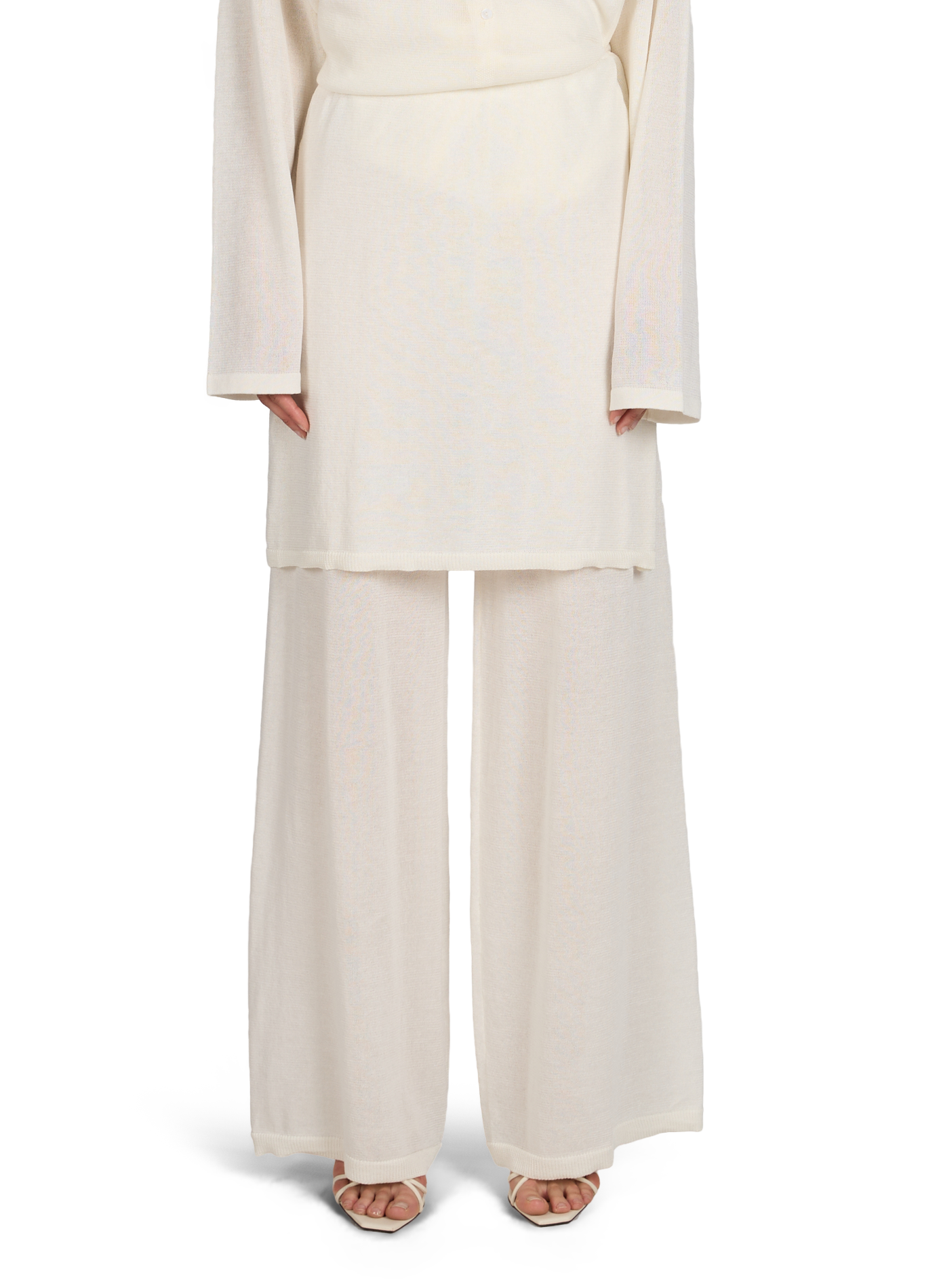 Pantalon Cilla en maille à rabat  VIKTORIA CHAN Blanc