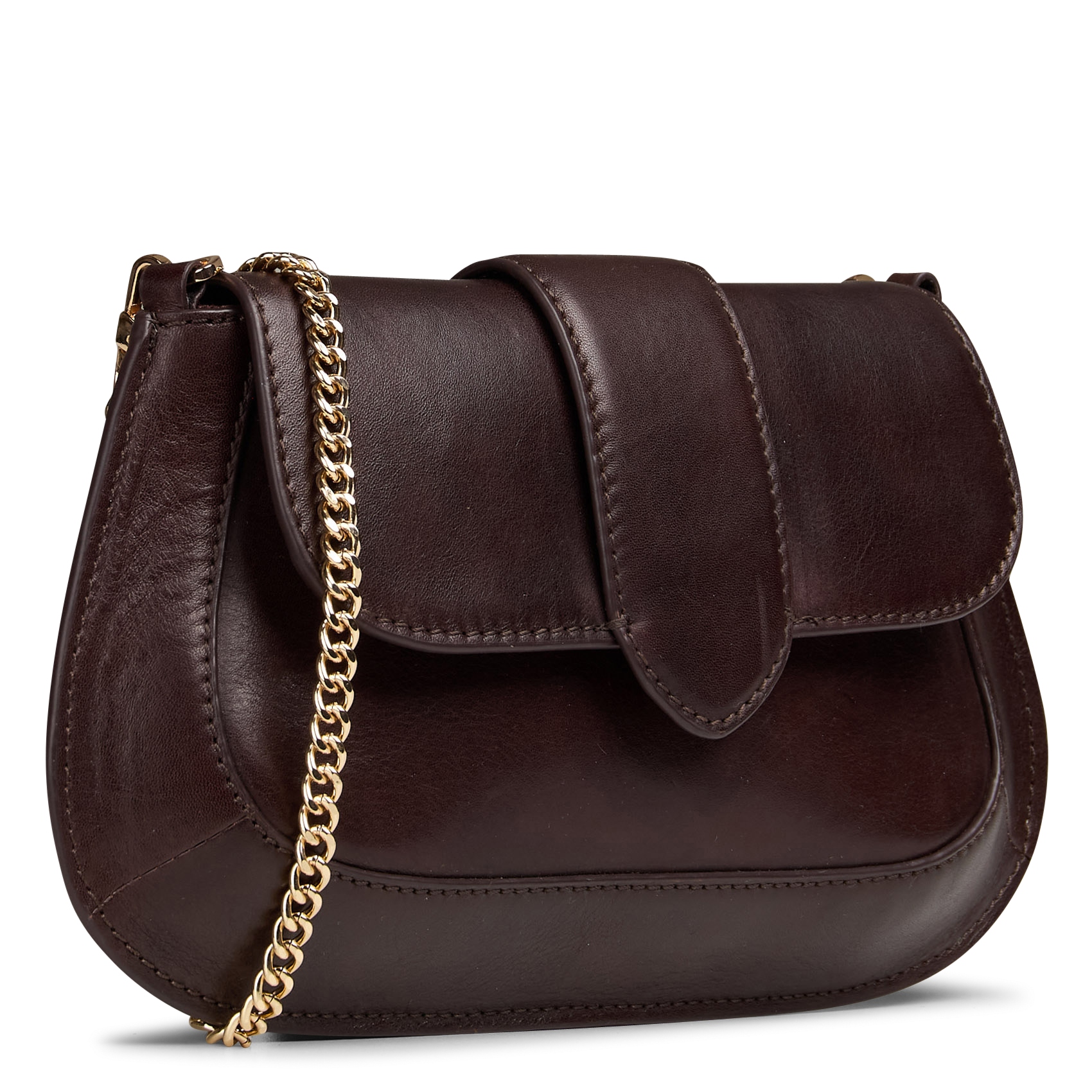 Sac bandoulière en cuir marcel mini MAISON 123 Marron