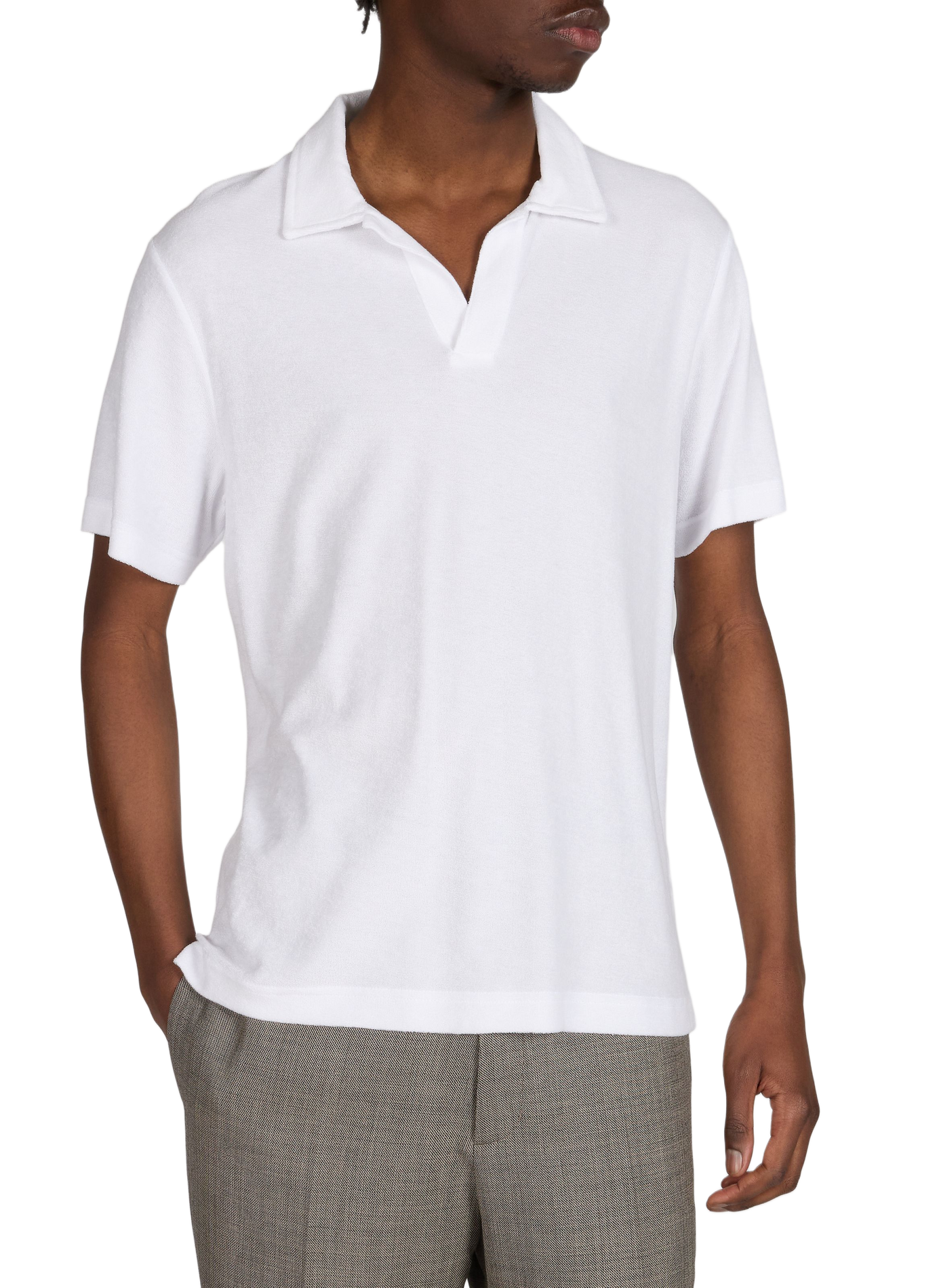 Short sleeve terry cloth polo Jeremy MC2 SAINT BARTH White