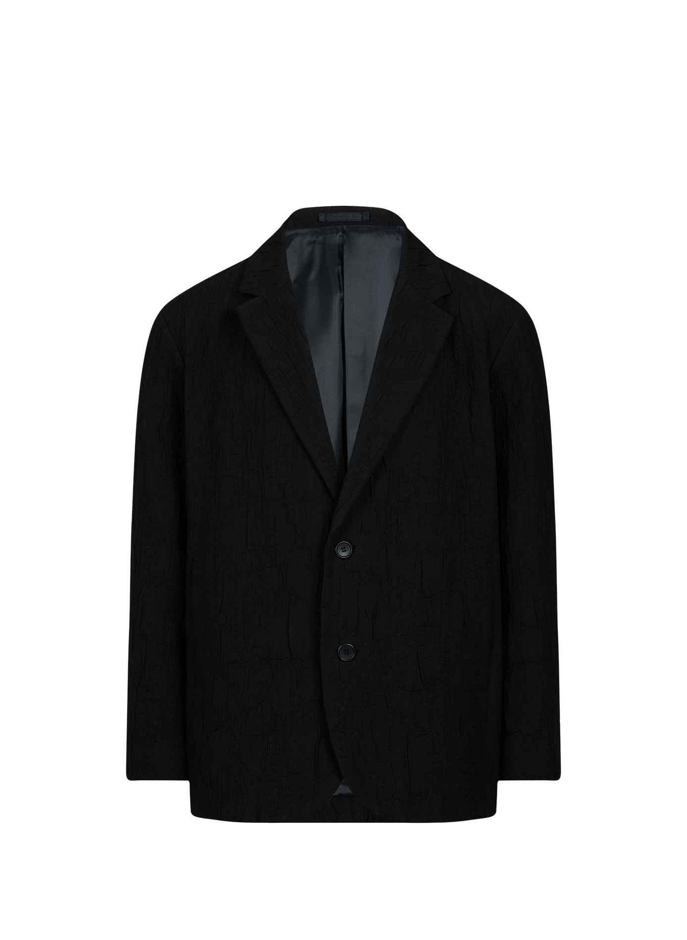 Blazer droit texturé en coton mélangé ISSEY MIYAKE Noir