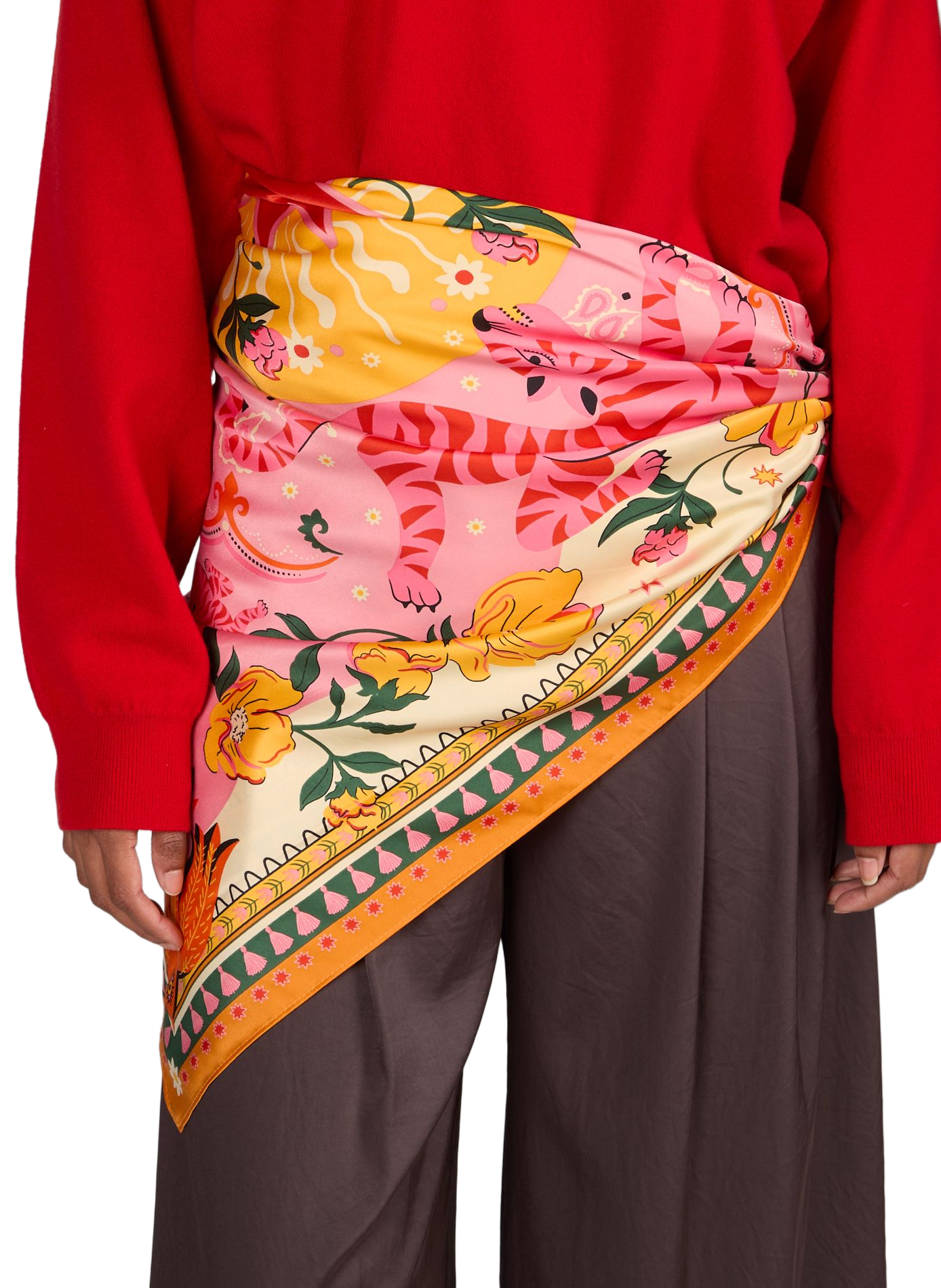 Printed Scarf by Bandidas WILD Pink