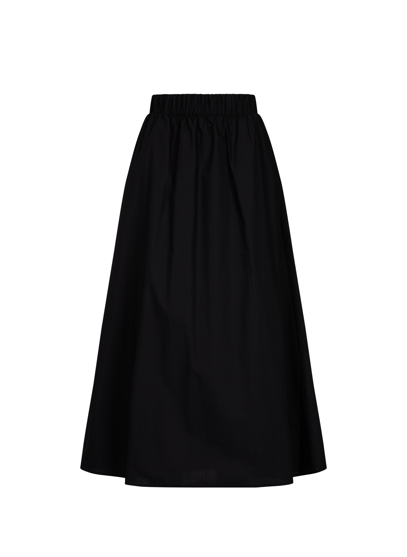 Lange hoge taille rok van katoen van Visophie. VILA Zwart