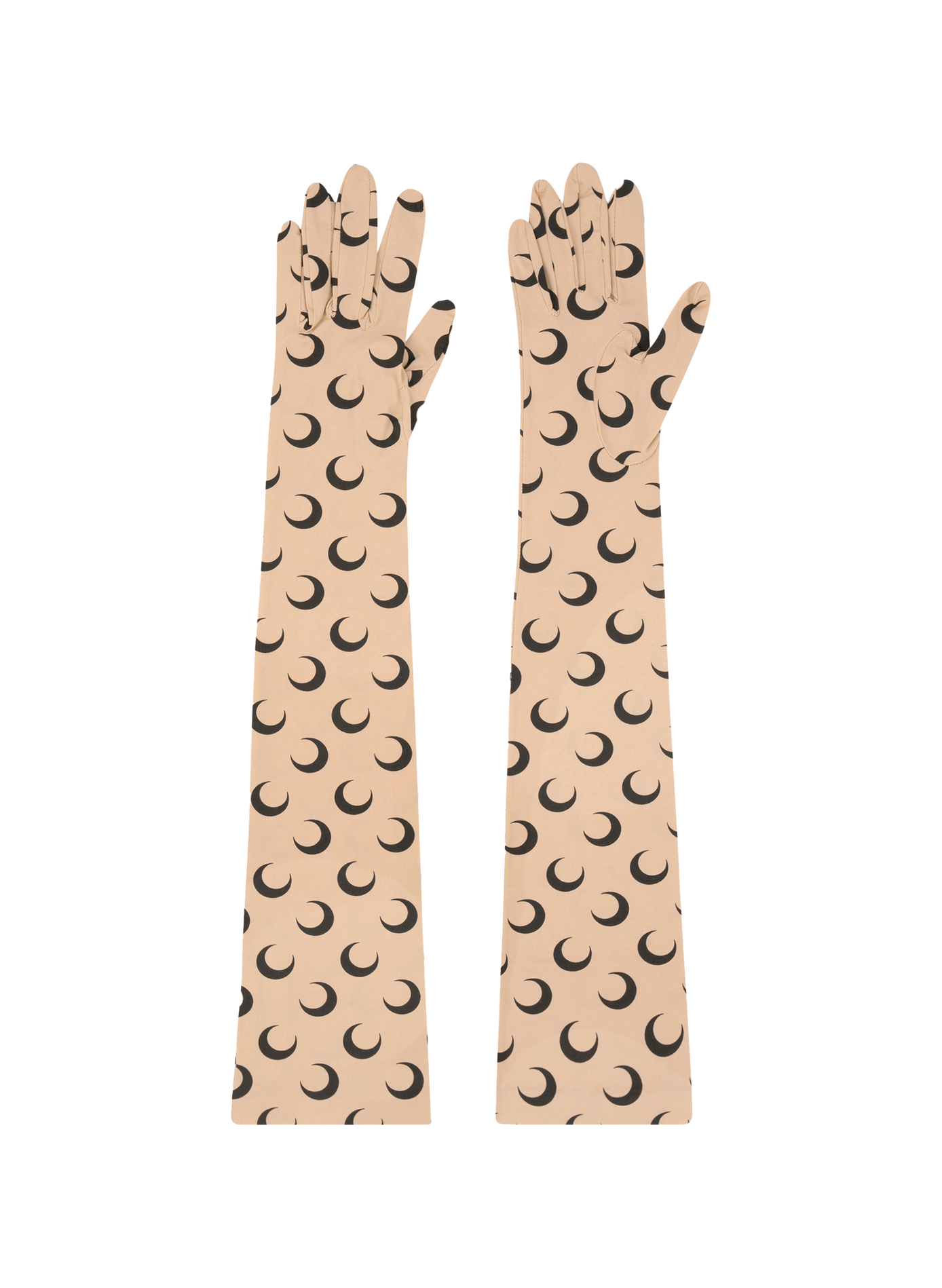 Upcycled all over moon gloves MARINE SERRE Beige