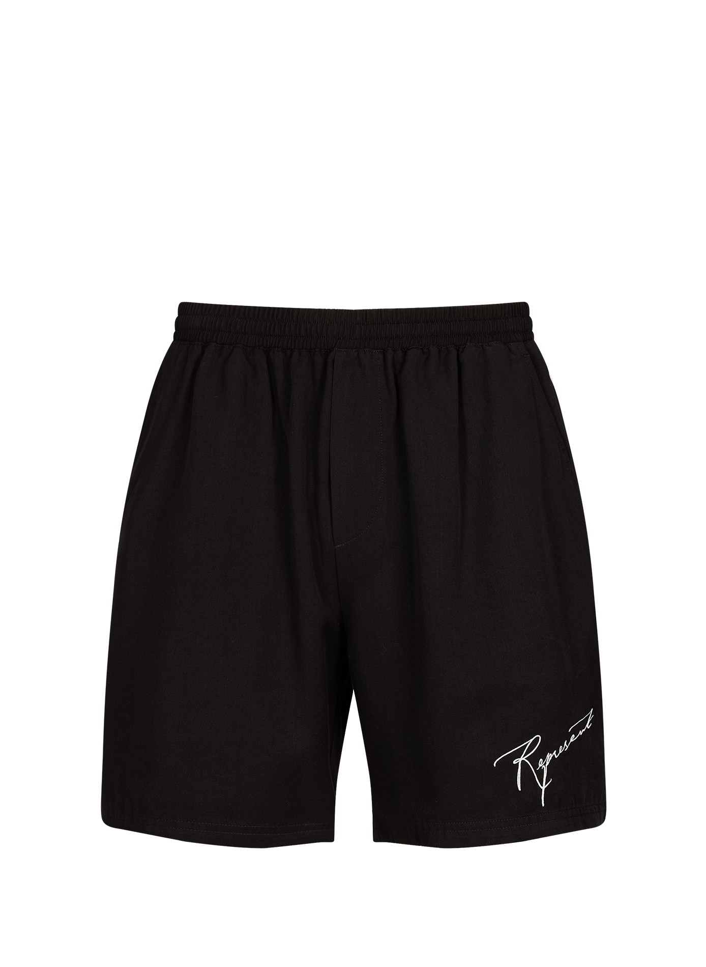 Short droit brodé REPRESENT Noir