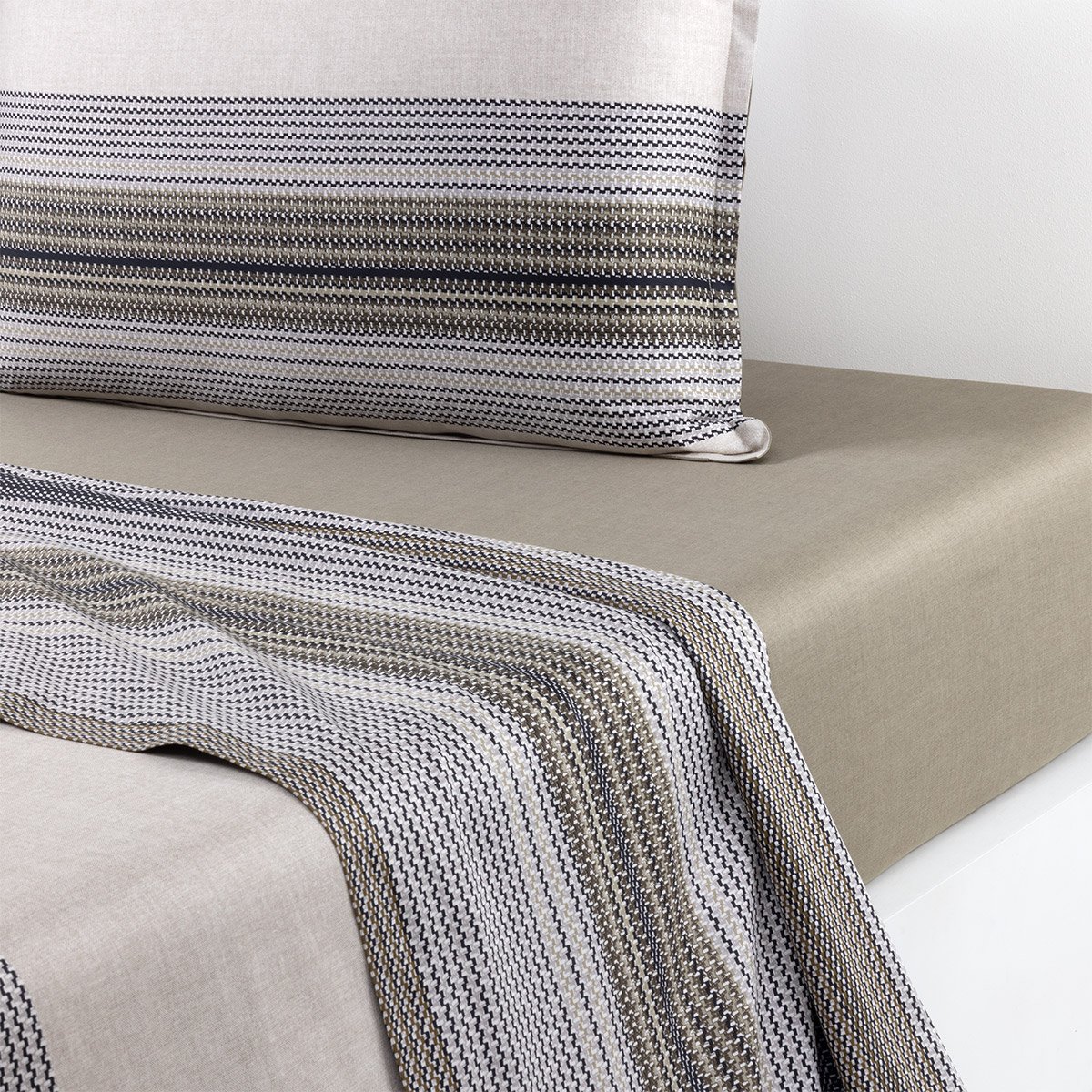 Drap plat en satin de coton, modernist BOSS HOME Multicolore