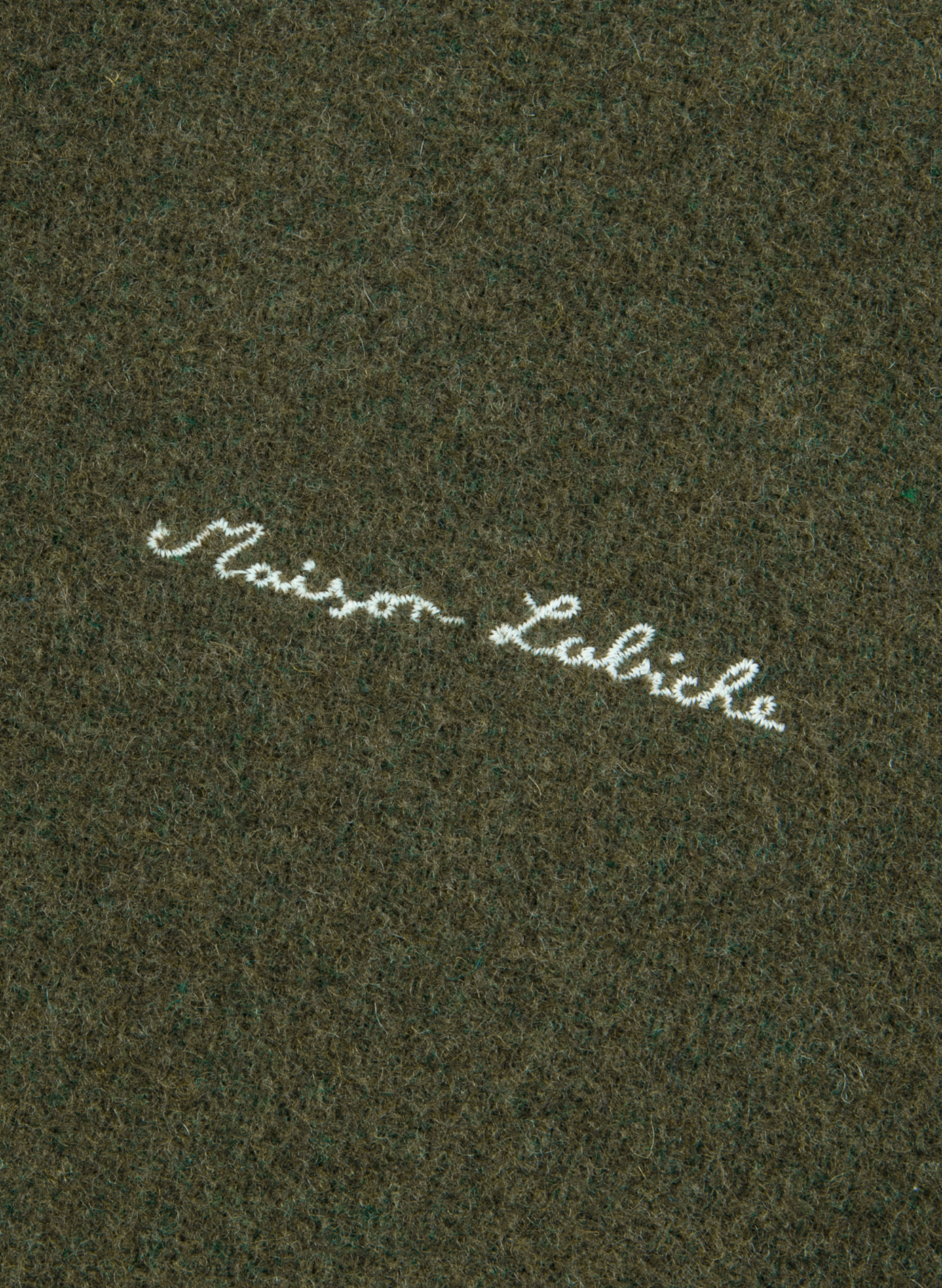 Rechte jas met klassieke kraag van gemengde wol MAISON LABICHE Groen