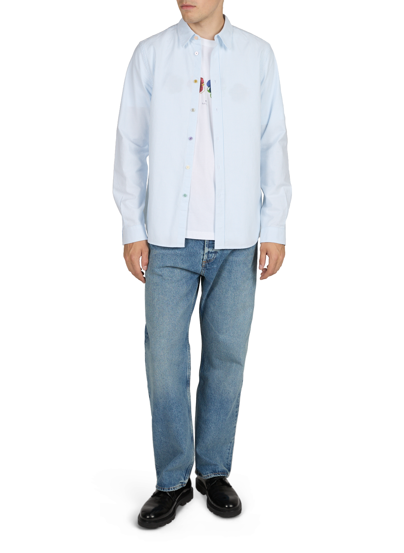 Straight cotton shirt PAUL SMITH Blue