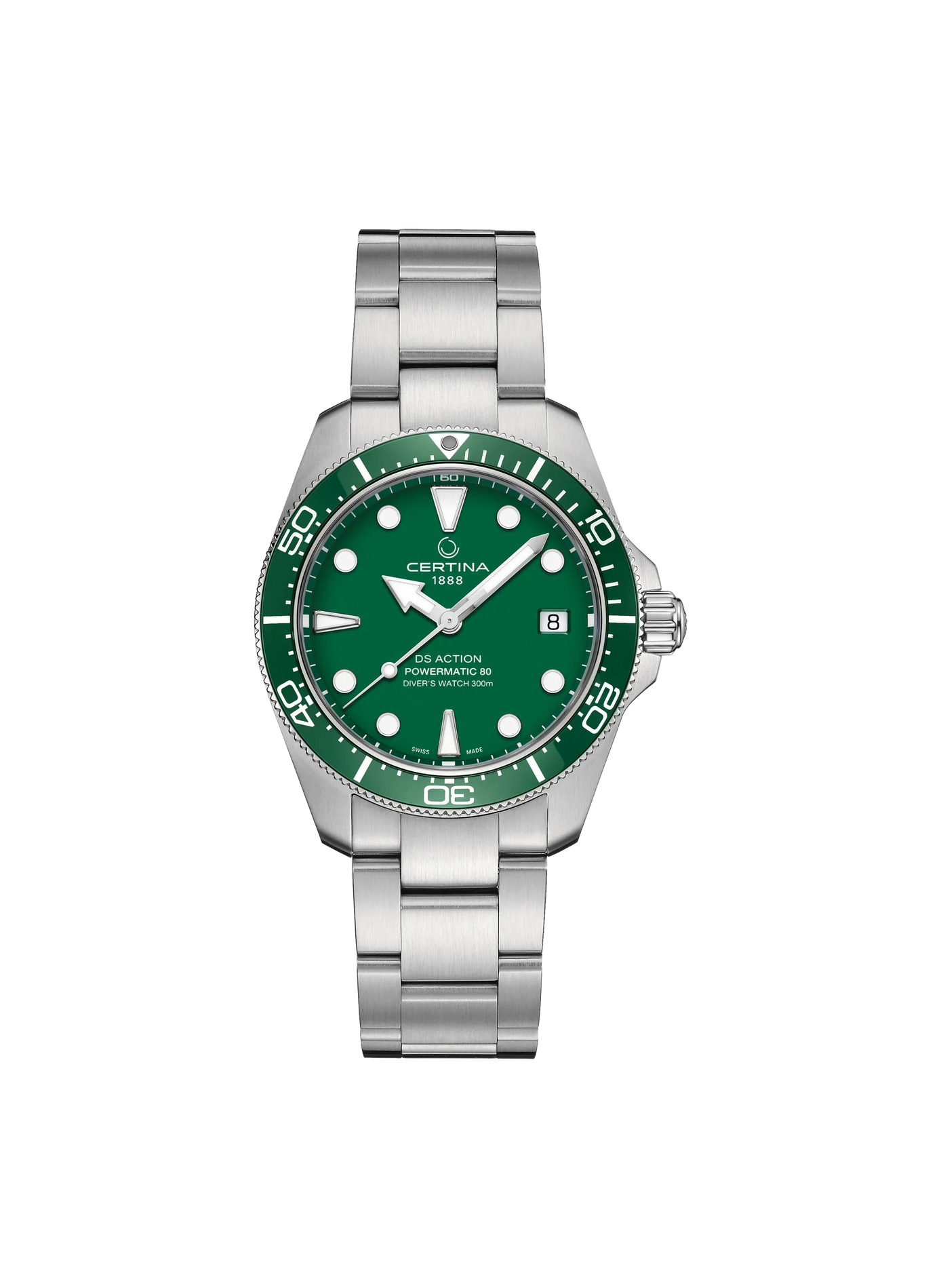 Montre automatique DS ACTION DIVER en acier inoxydable CERTINA Vert