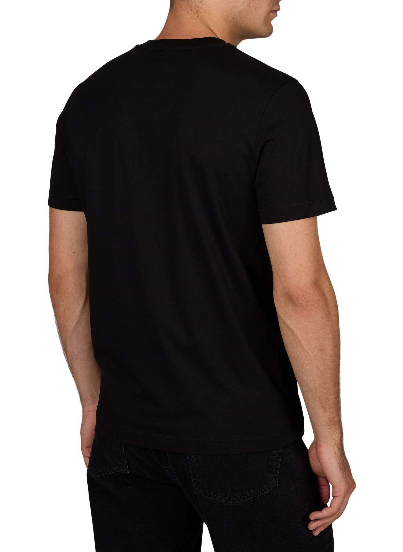 T-shirt droit à logo en coton MONCLER Noir