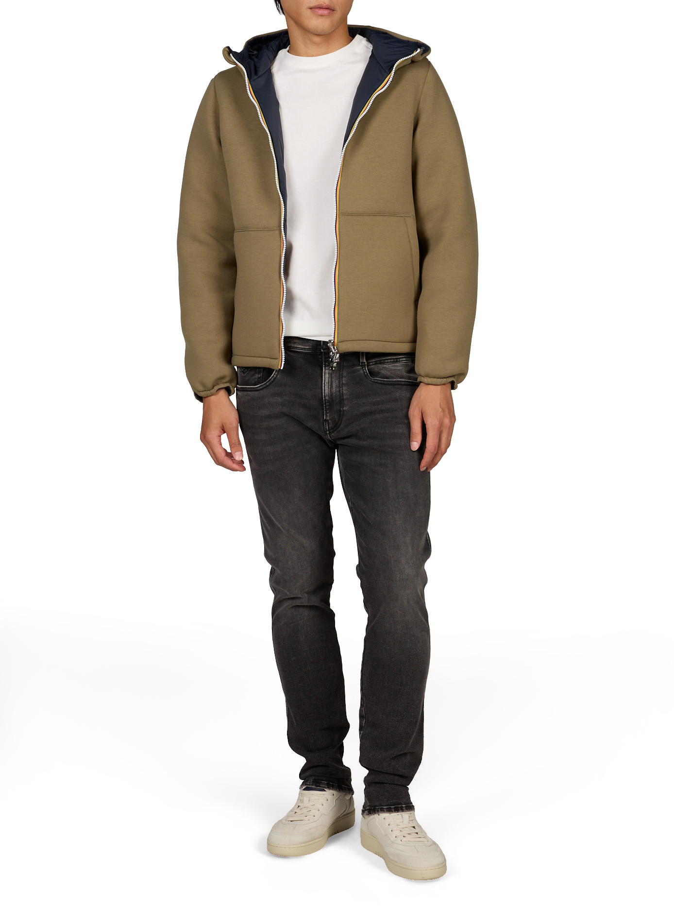 High-neck sweatshirt K-WAY Khaki