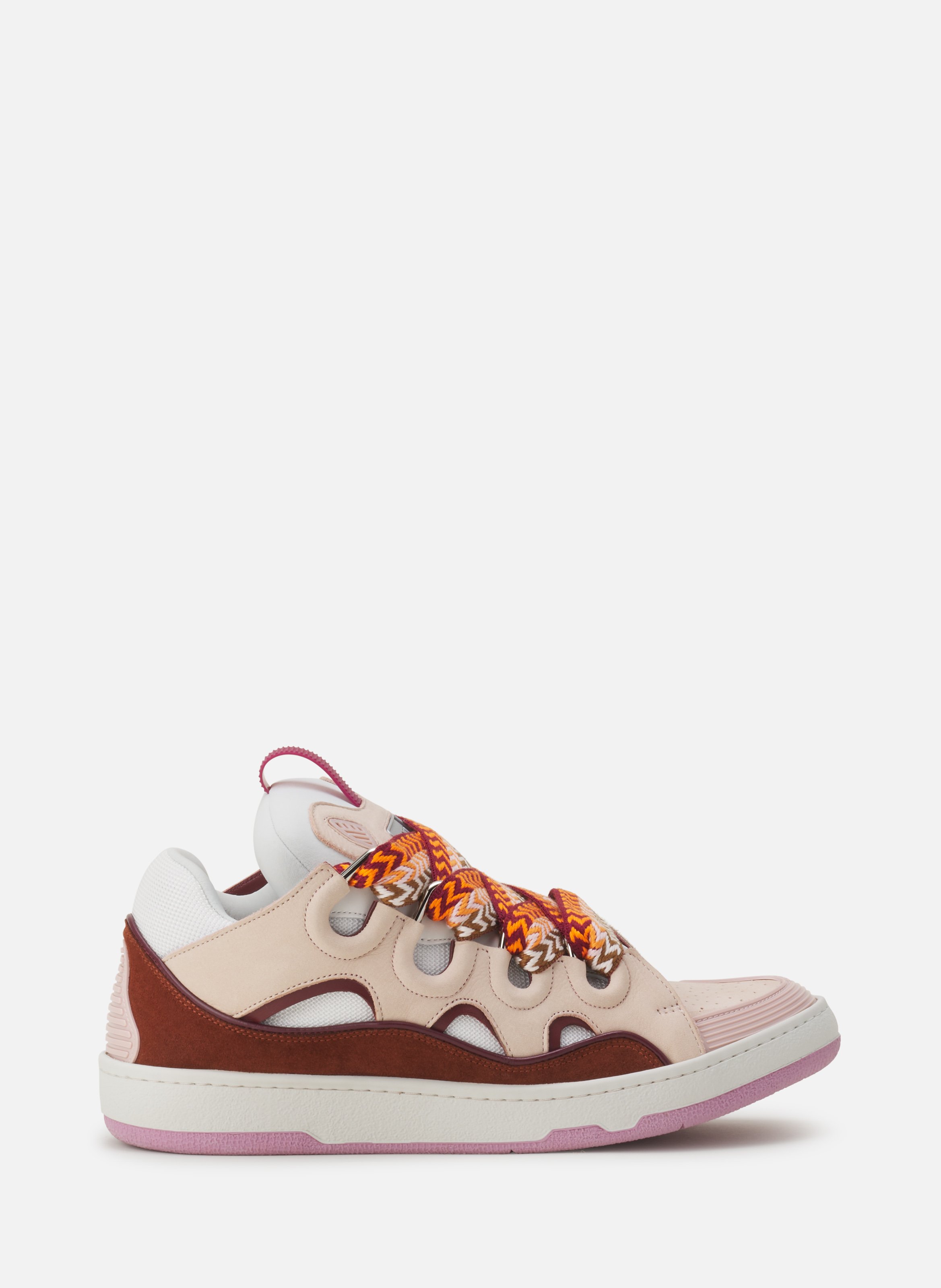 Sneakers curb en cuir LANVIN Rose