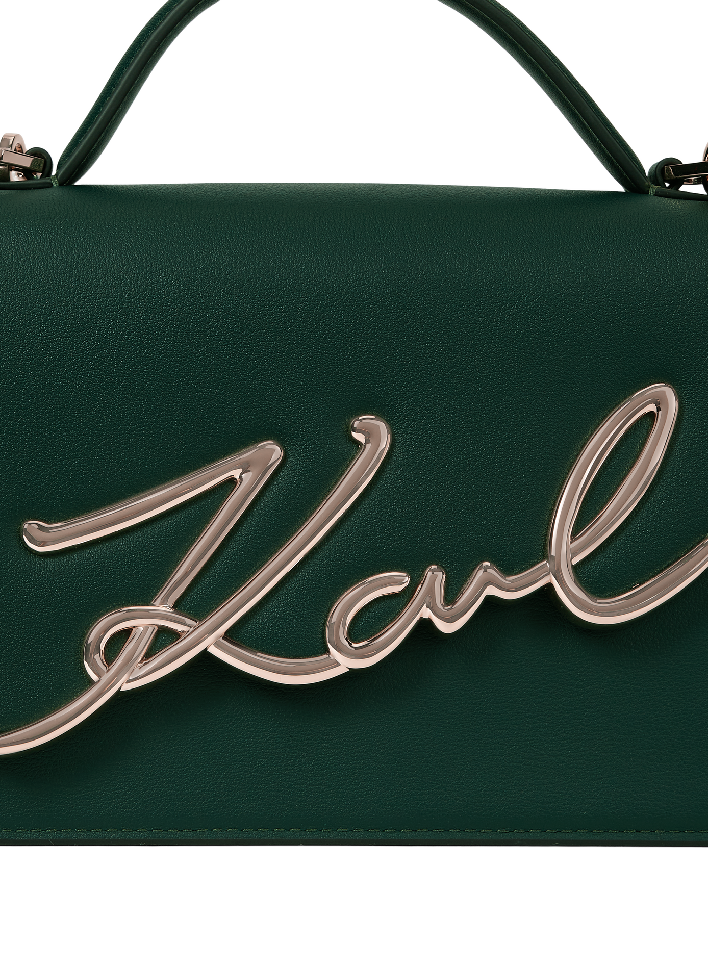 Leren handtas KARL LAGERFELD Groen